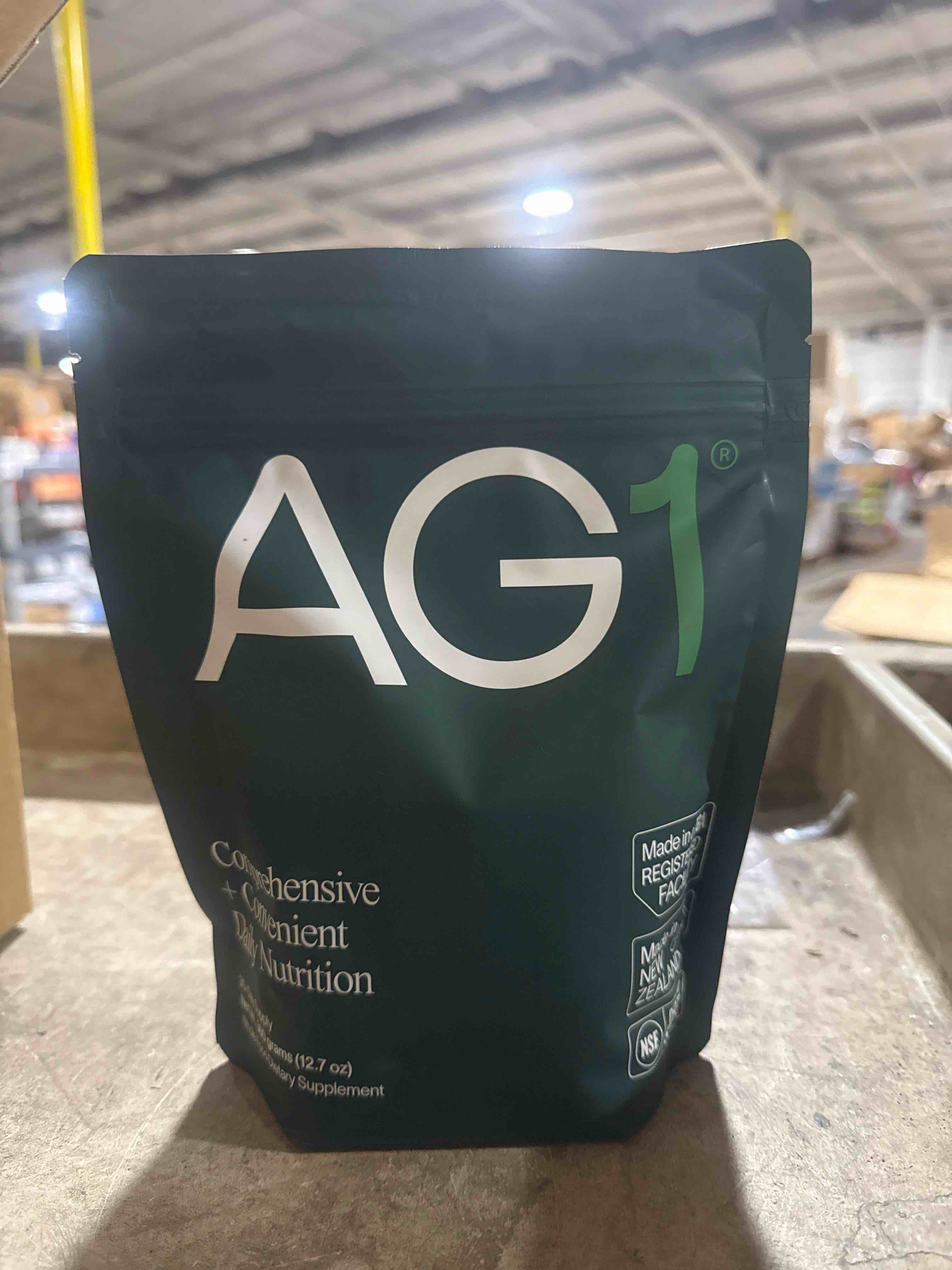 Condition photo showing New/Like New for ag1 daily greens powder supplement, 30 servings (12.7 oz) bb 2/2025