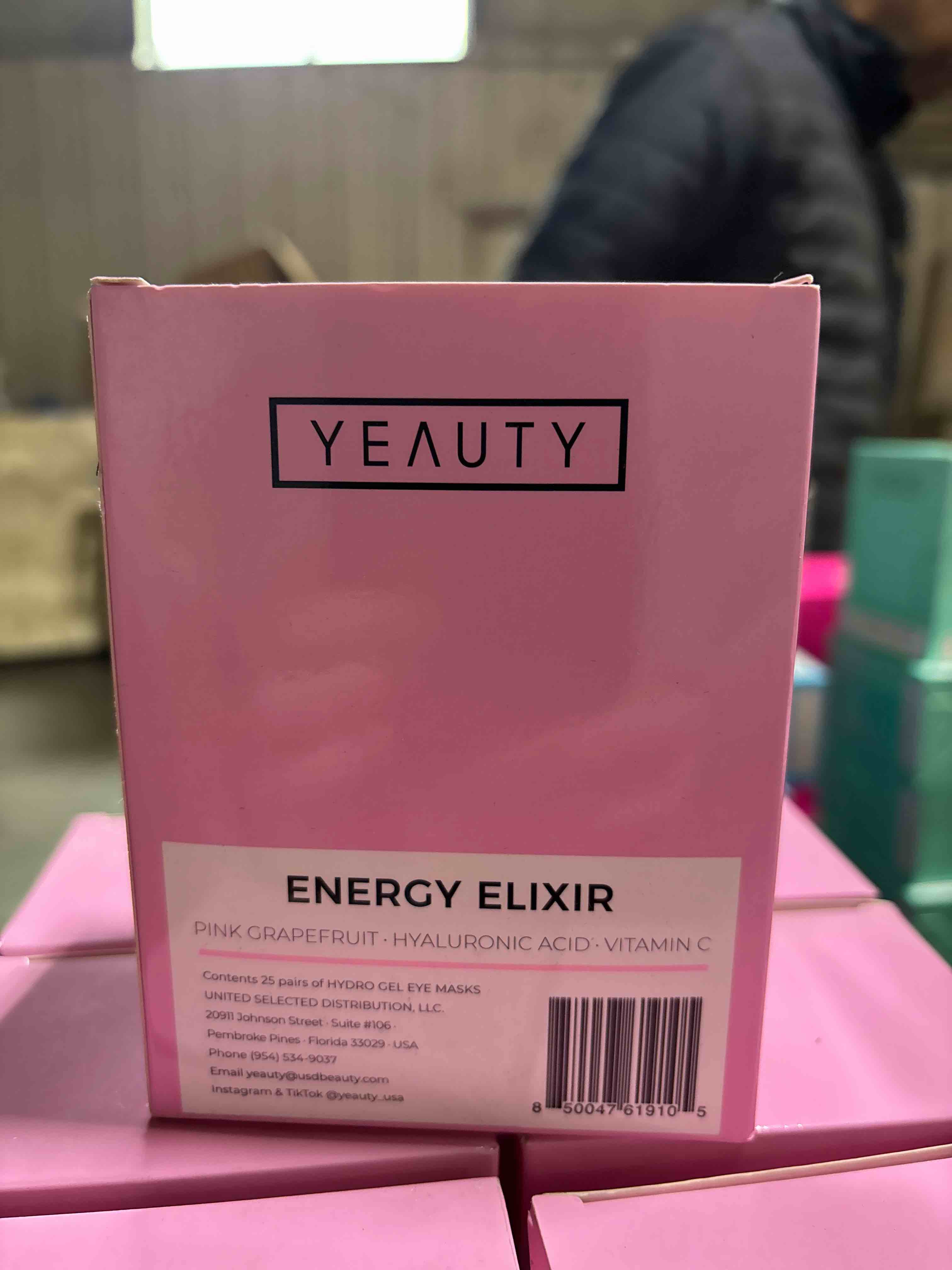Condition photo showing Brand New for pack of 25 yeauty energy elixir, hydro gel eye mask