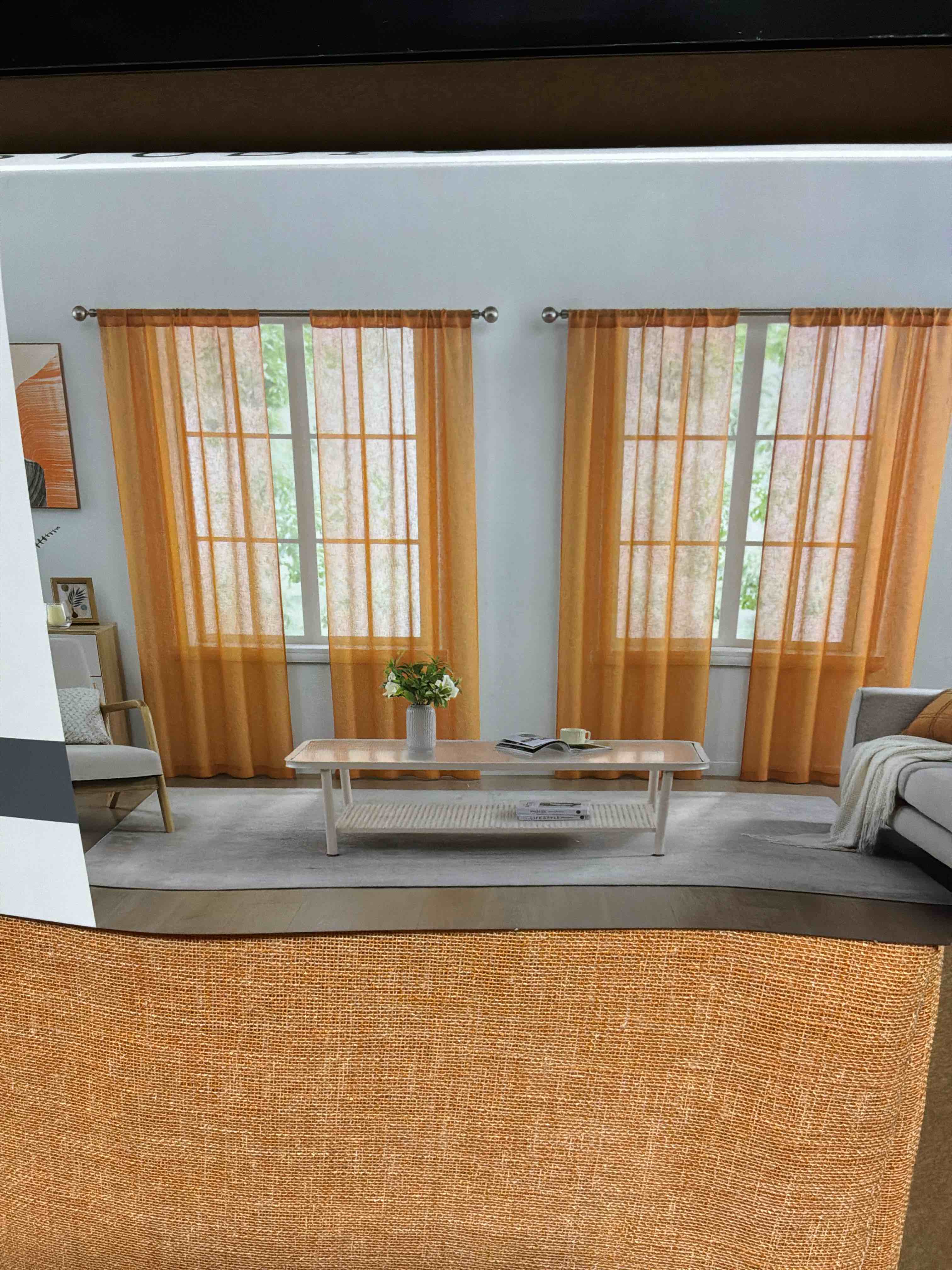 Kai Studio Rod Pocket Panels Curtain Capri 4-38x84in ( 4-97x 213 cm )