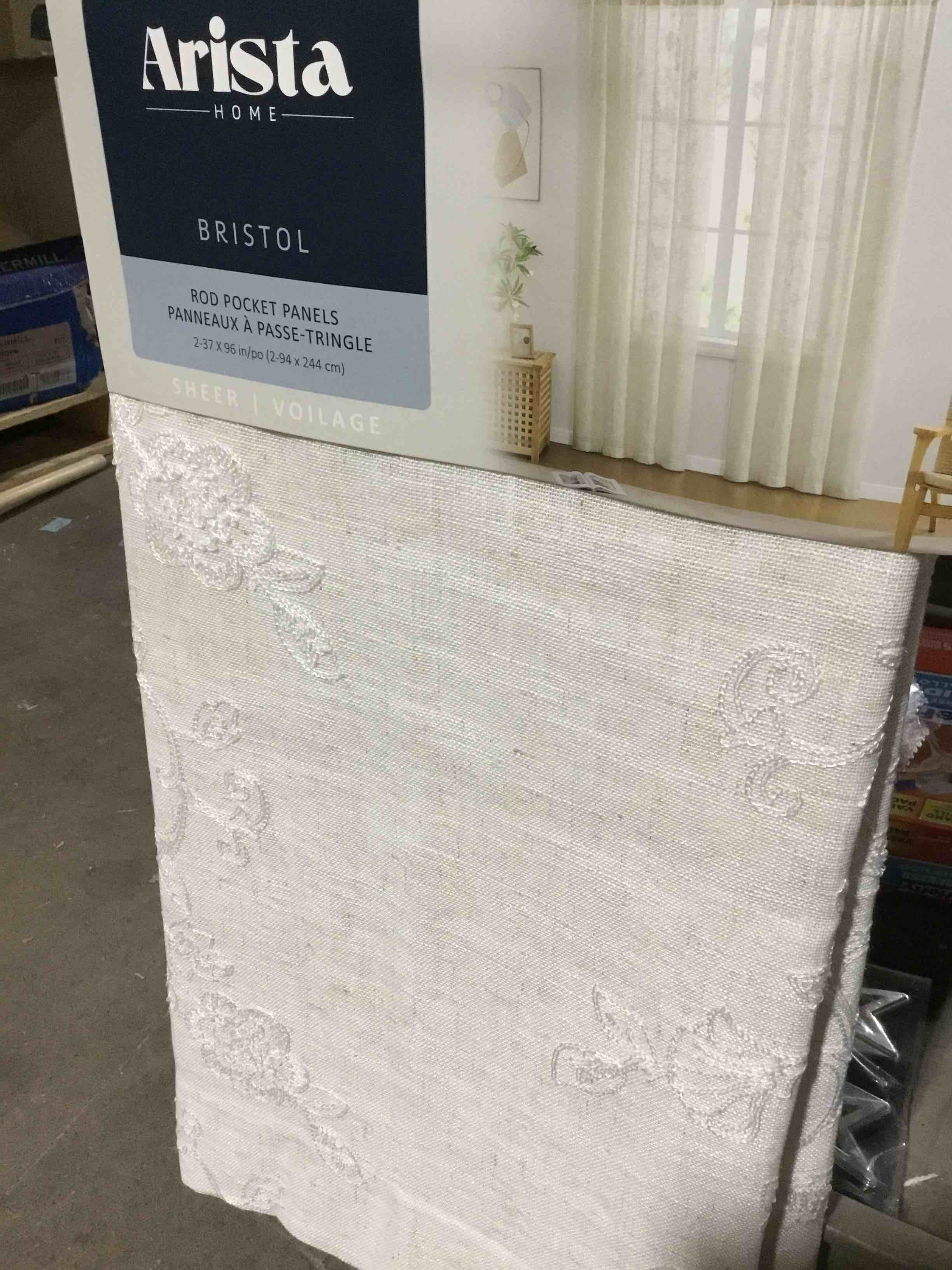 Condition photo showing New/Like New for Arista Home Bristol Rod Pocket Curtain Panels 2-94 x 244 cm