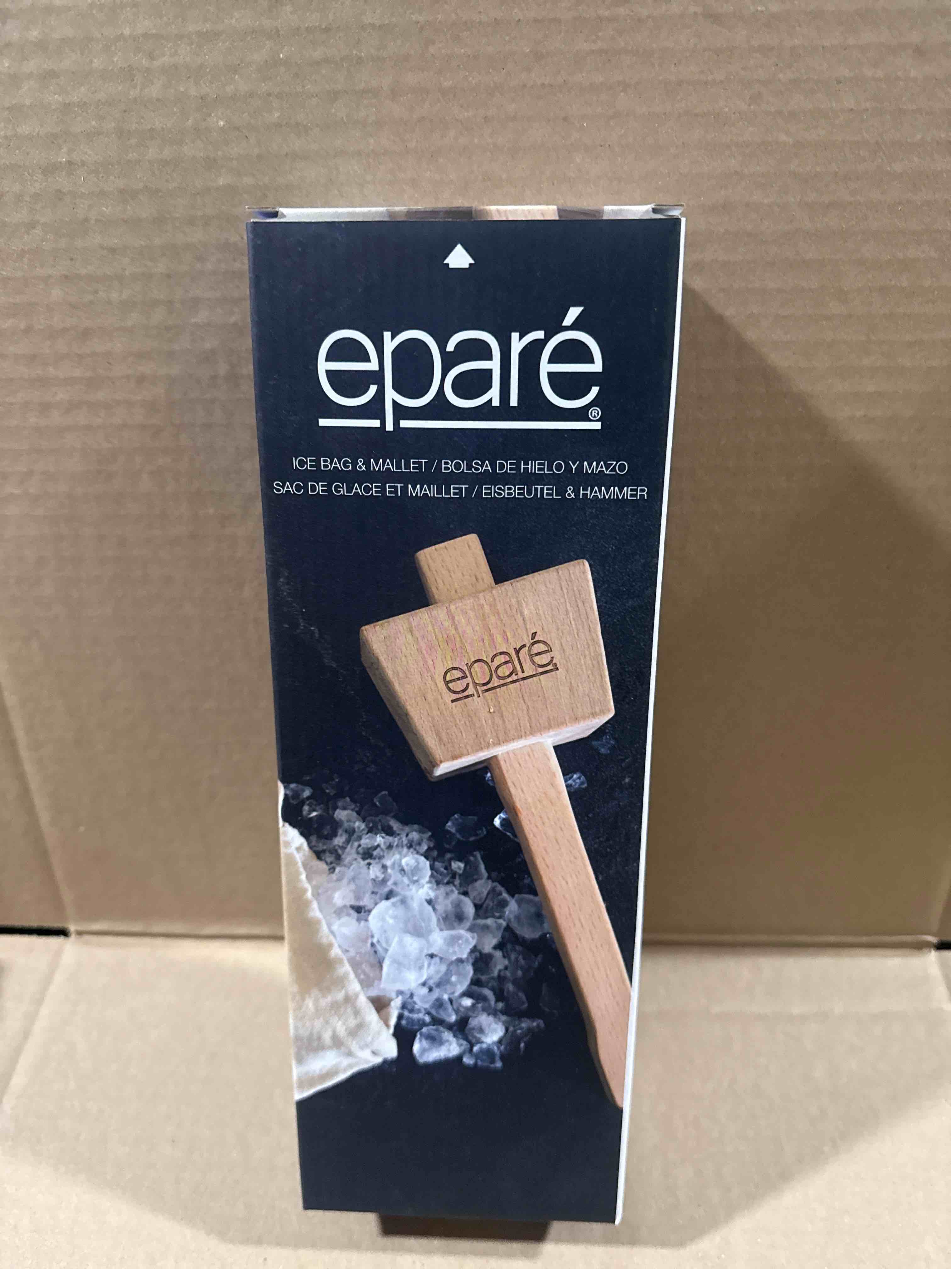 Condition photo showing Brand New for Eparé Lewis Bag & Ice Mallet - Manual Ice Crusher Wooden Hammer - Canvas Crushing Bag - Crushed Ice Bar Cocktails - Bartender & Kitchen Tools Kit