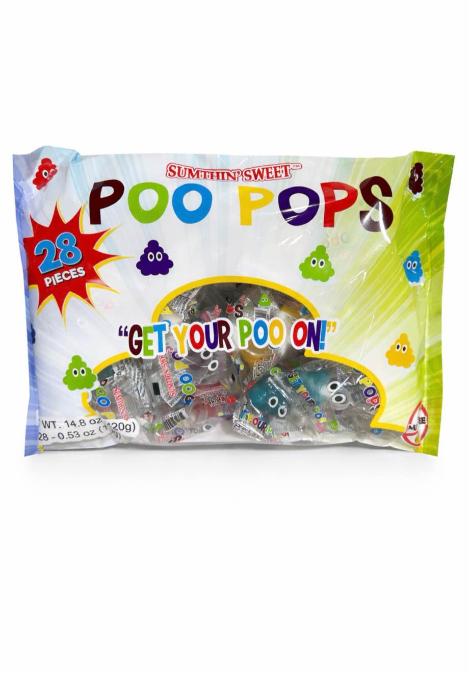 Sumthin Sweet Poop Pops 28 Pieces Assorted Flavors 