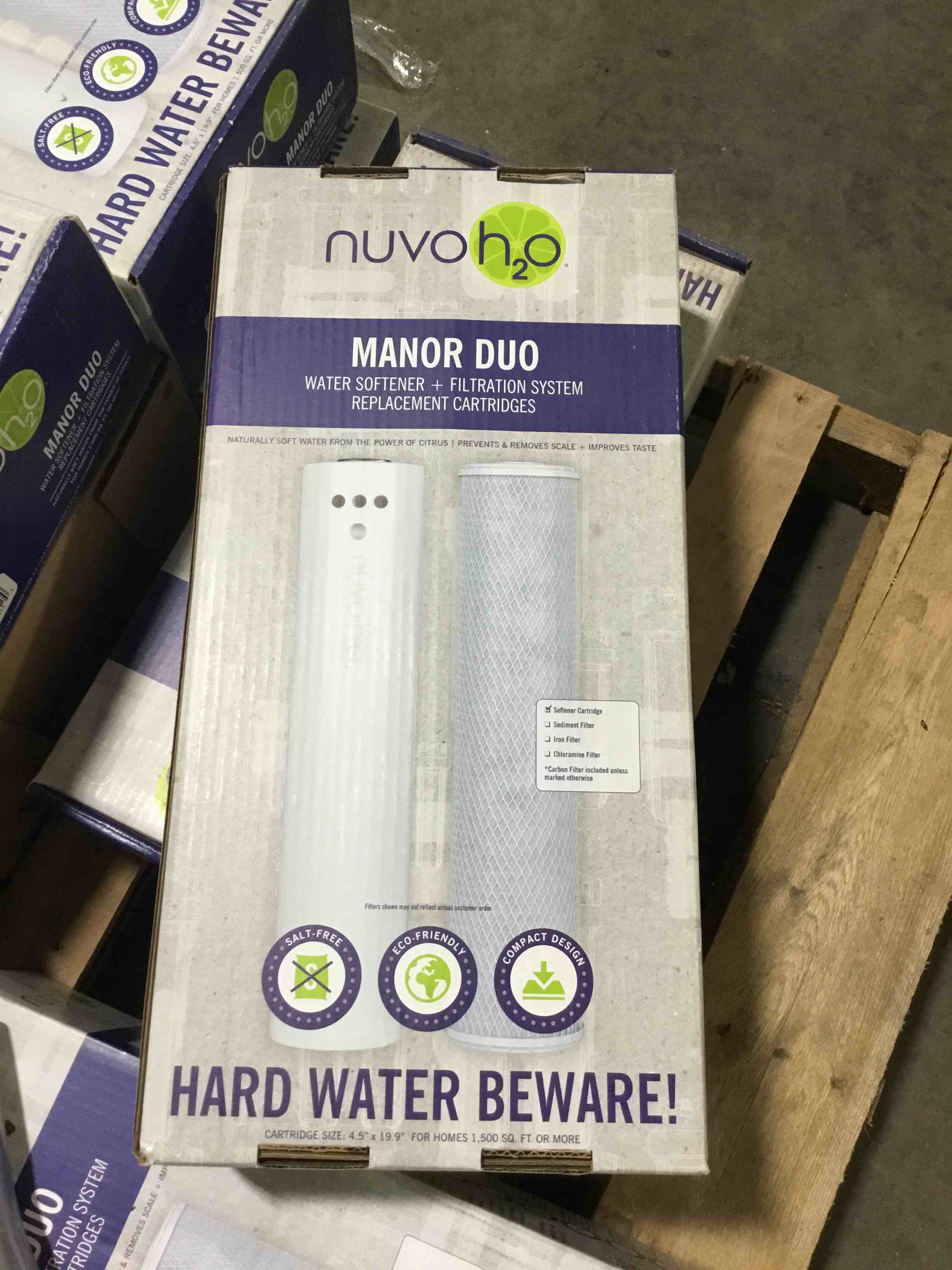 Condition photo showing Brand New for nuvoh2o manor + taste water softener system replacement cartridge