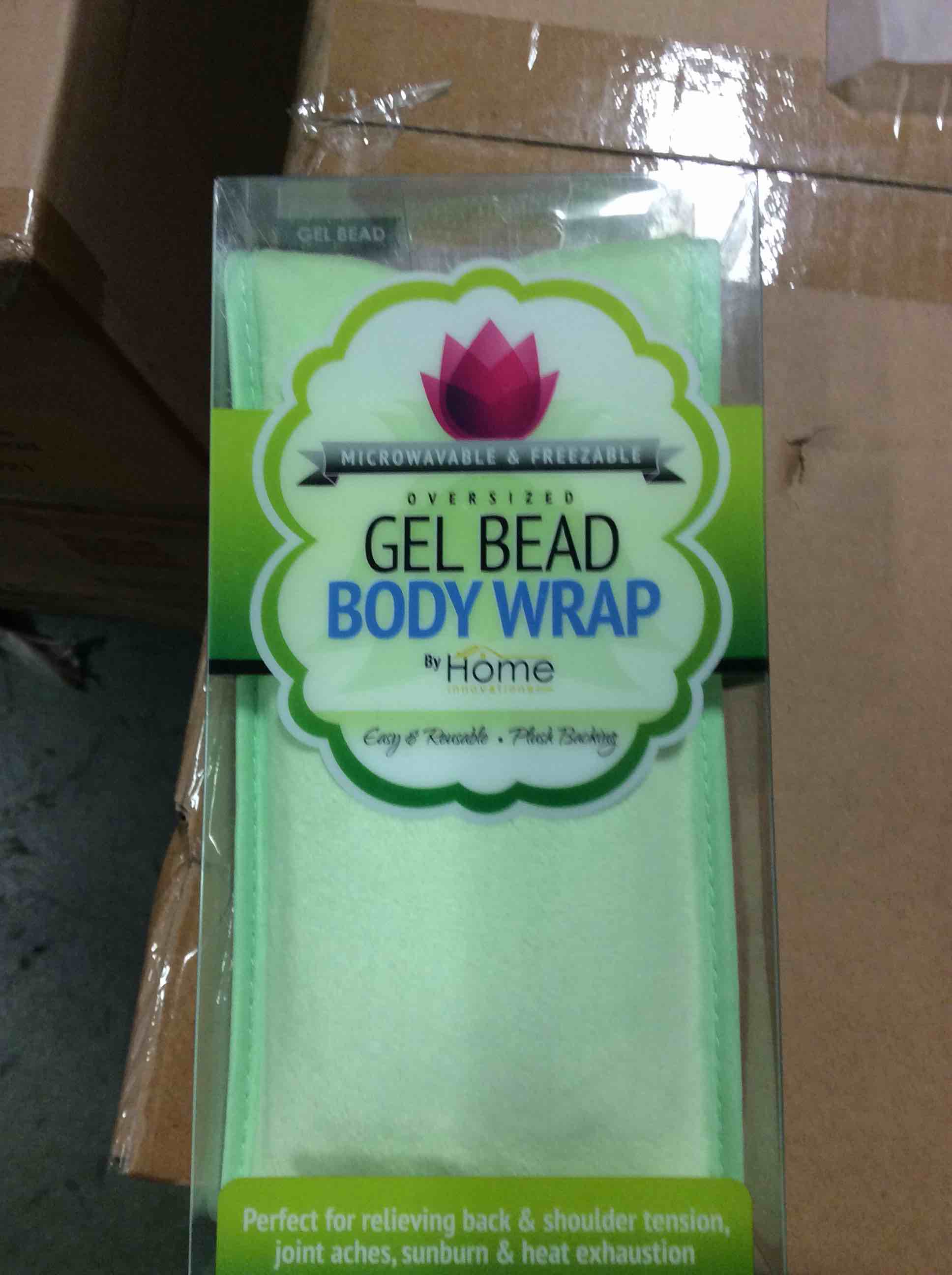gel bead body wrap green