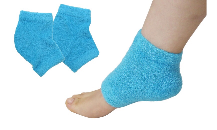 Gel Heel Spa Booties Moisturizing Oil Vitamin E Socks Heal Foot Pain Relief