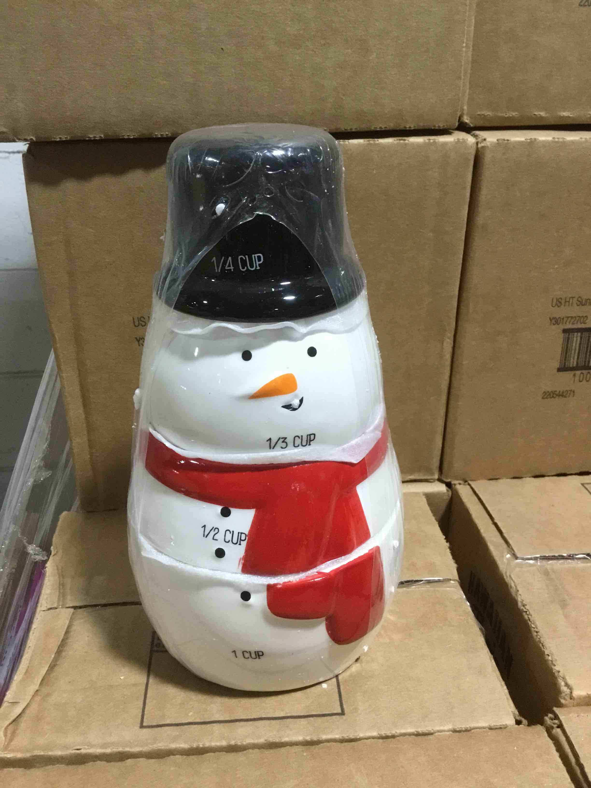 Novelty Ceramic Measuring Cups, Snowman