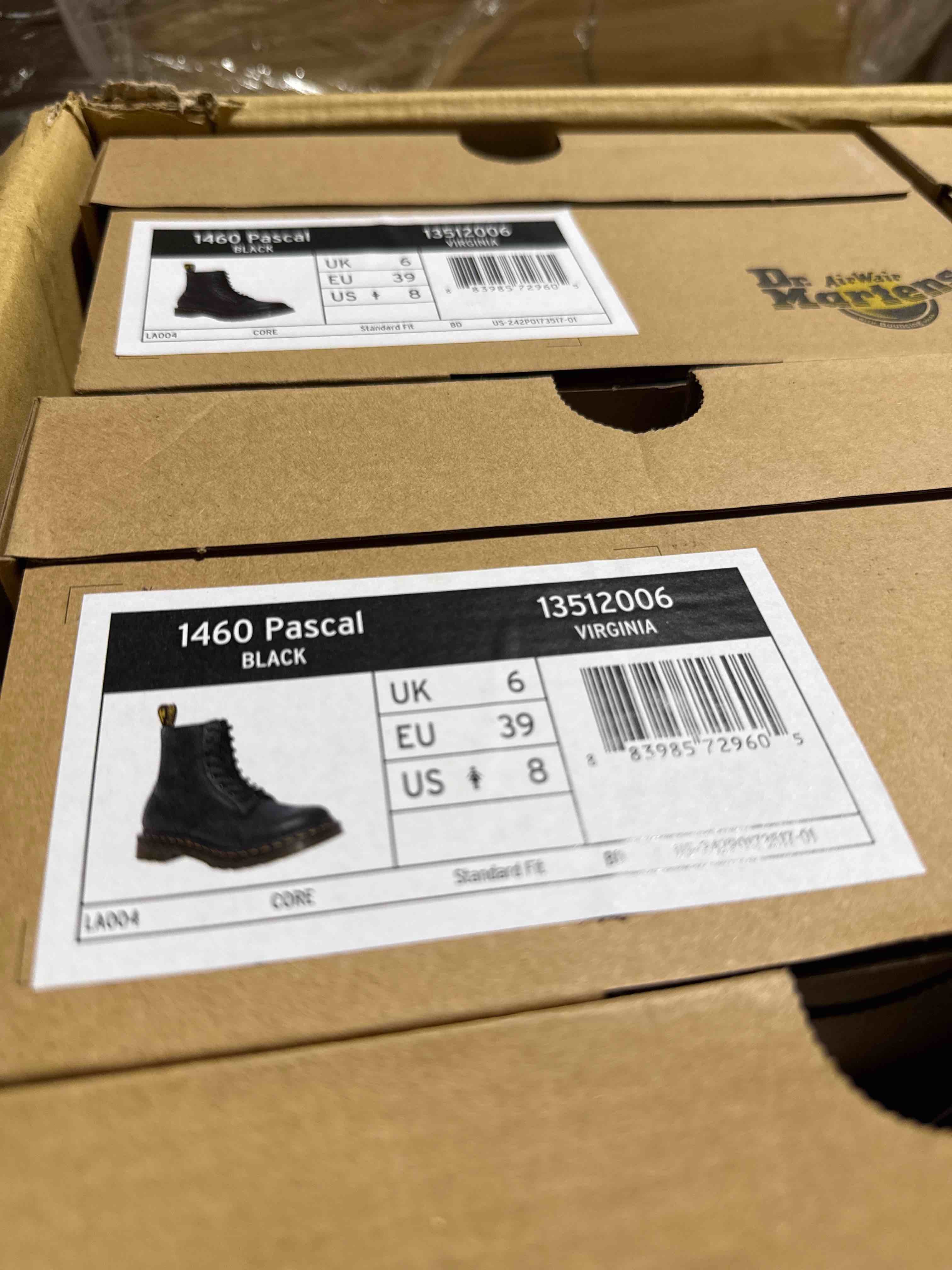 Condition photo showing Brand New for size 8 dr. martens women's 1460 pascal virginia leather