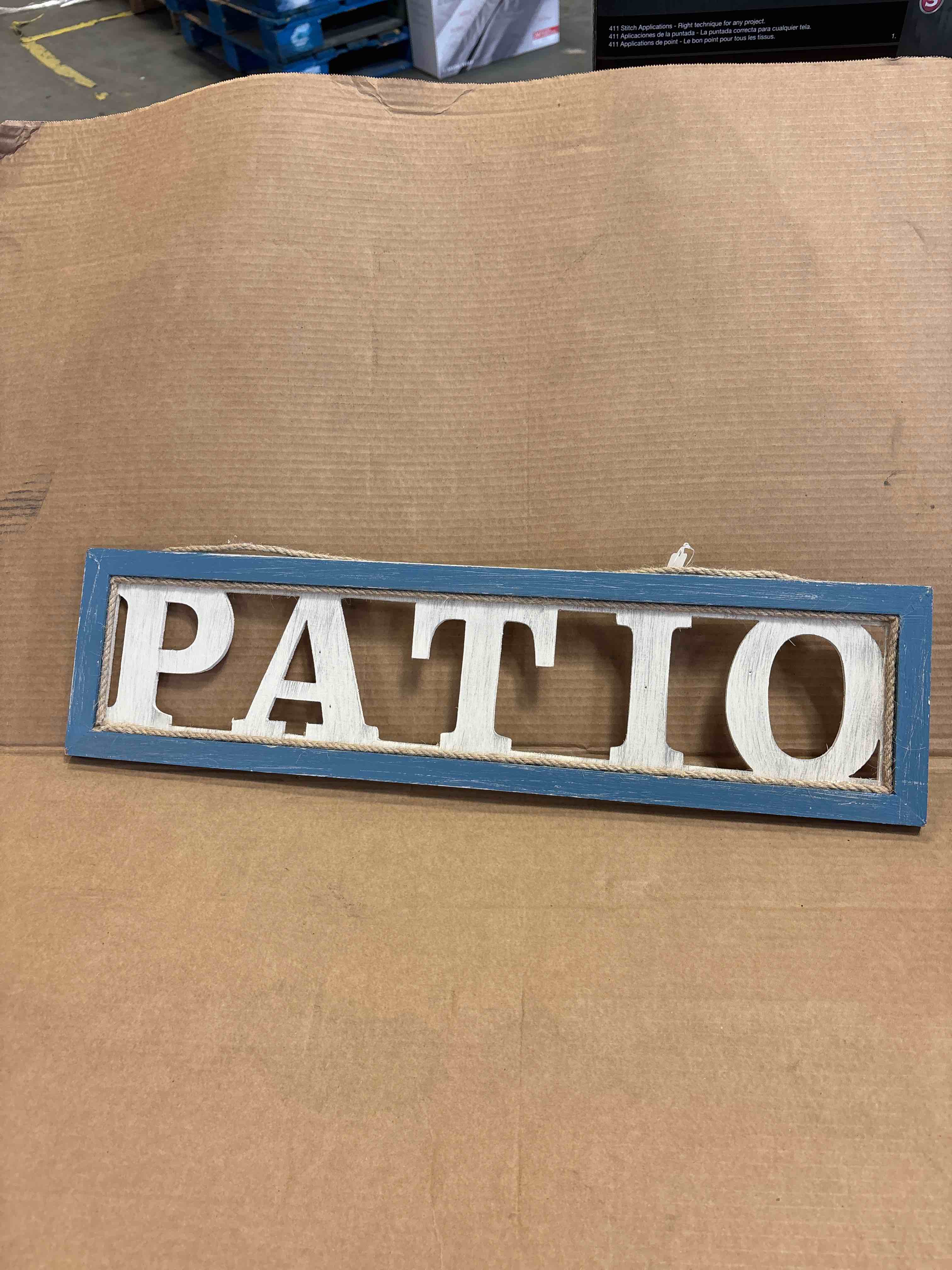 patio wooden sign Set 2 