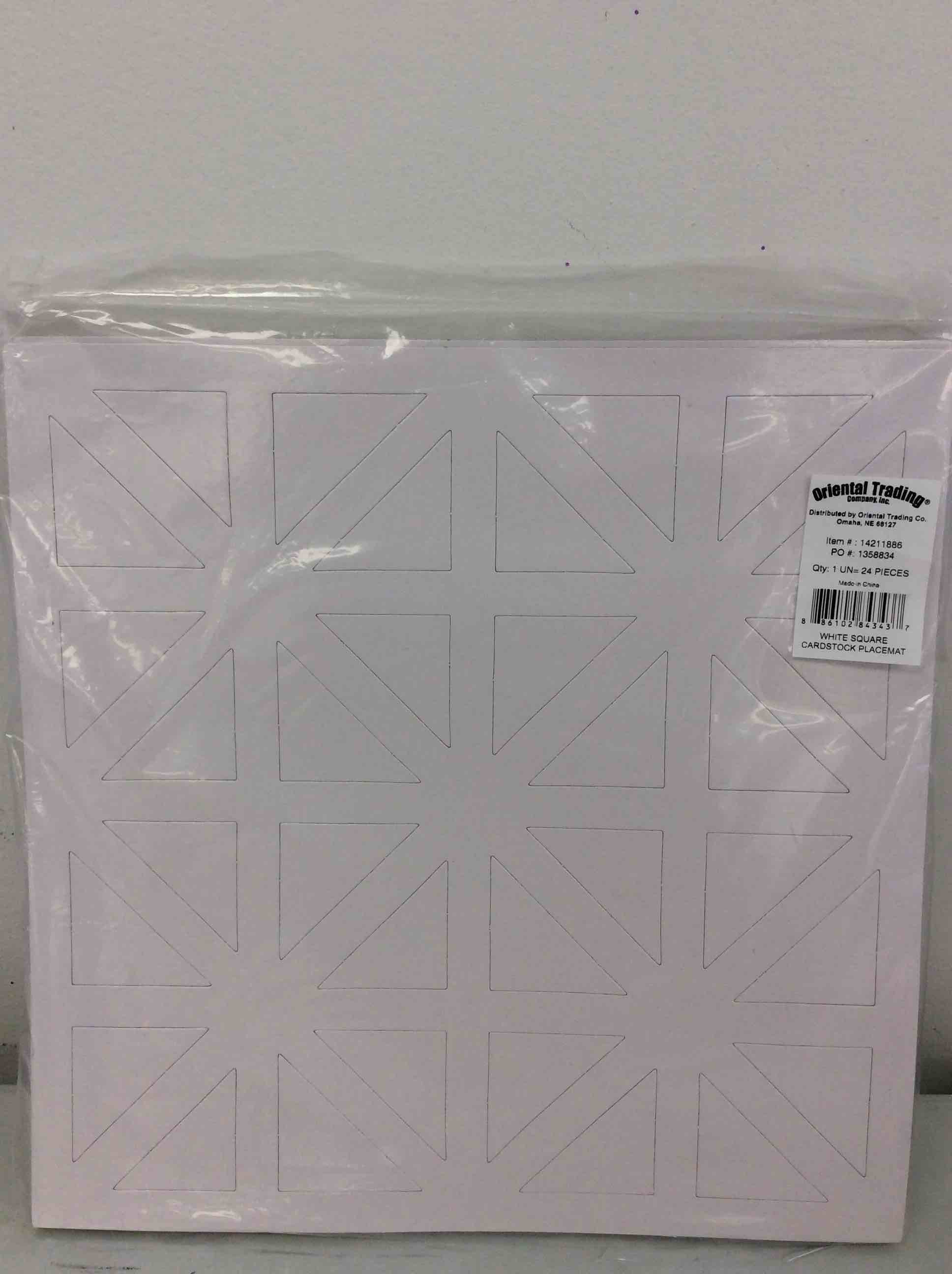 Condition photo showing New/Like New for fun express white square laser-cut placemats - 24 ct