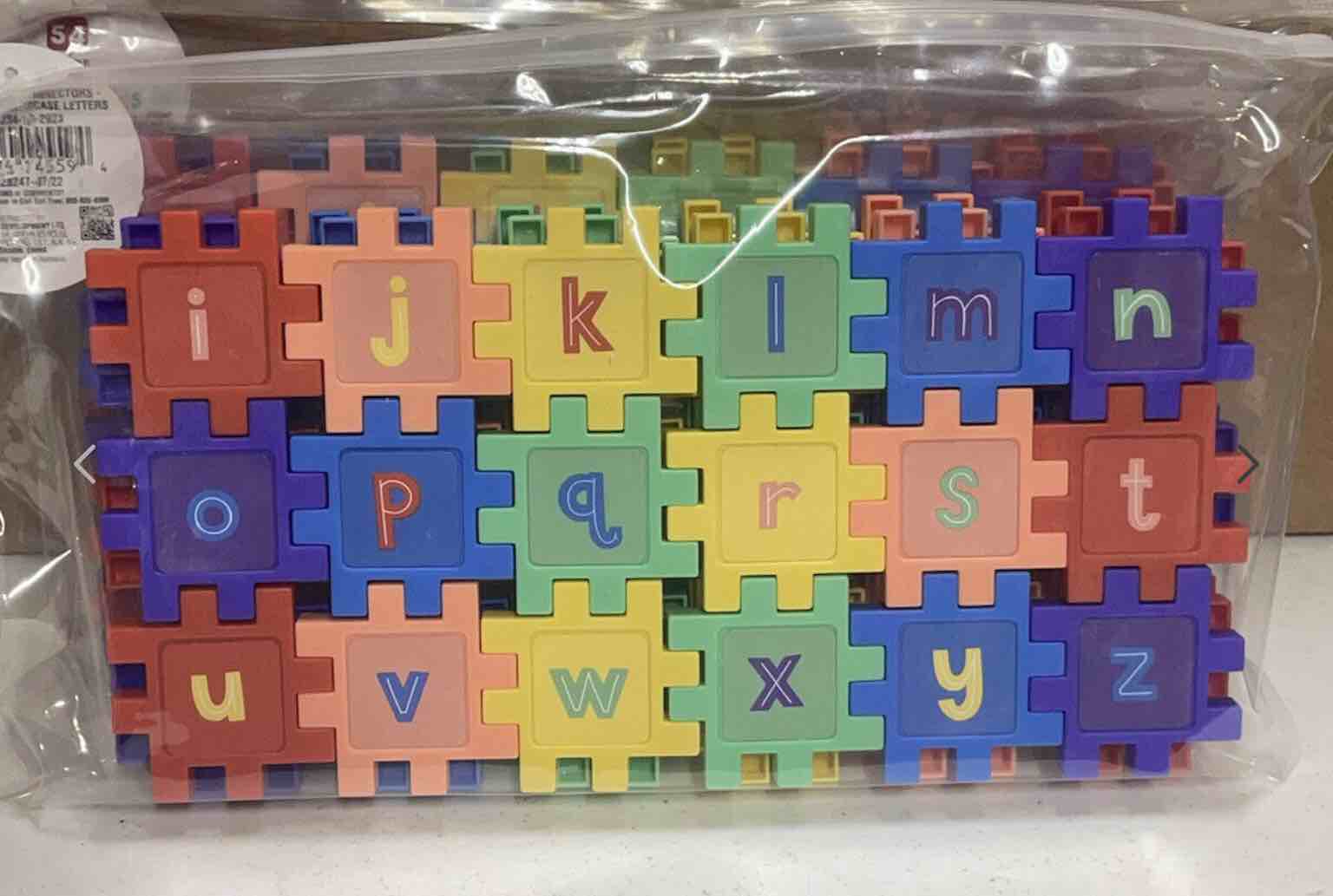 54 count puzzle connectors uppercase and lowercase letters