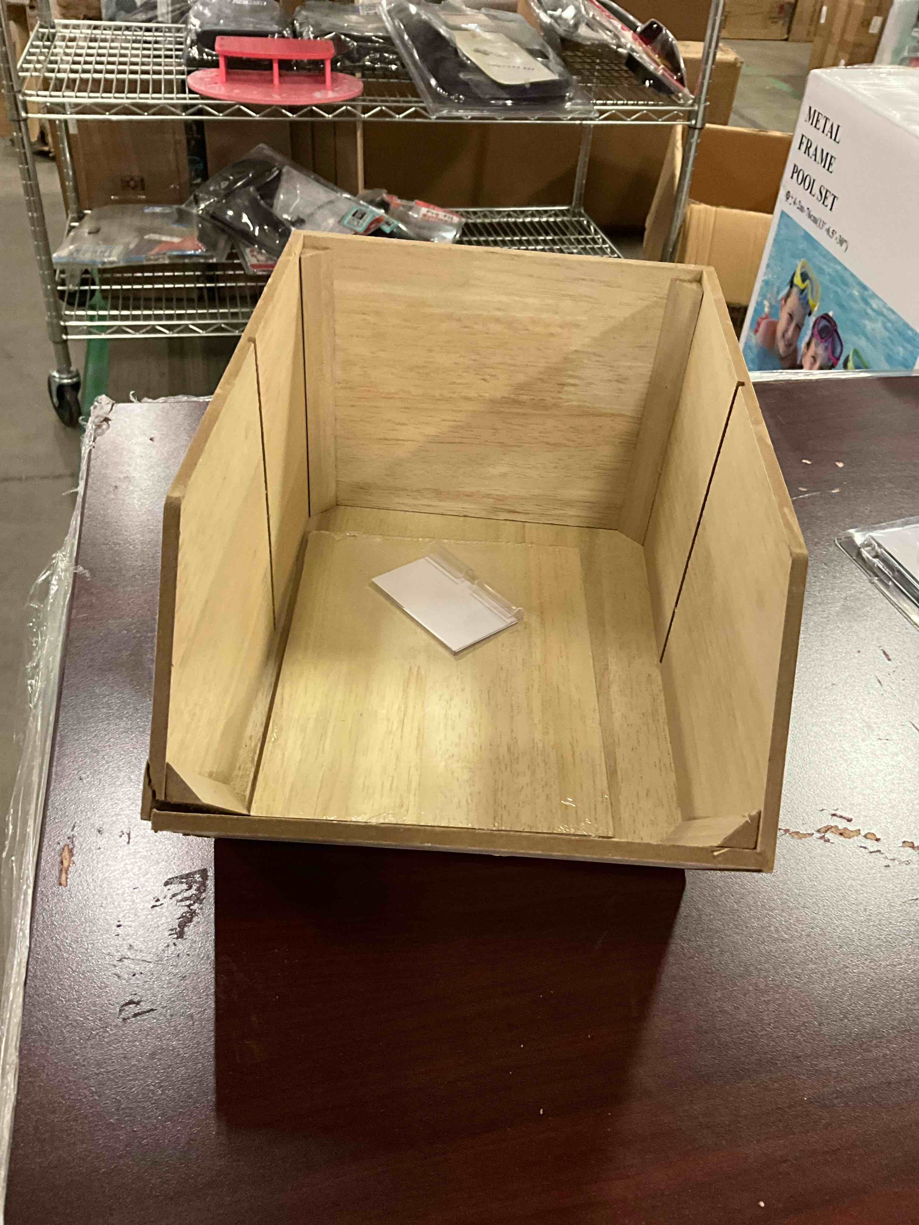 STACKABLE WOOD BIN