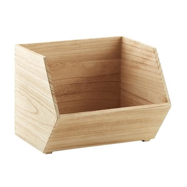 STACKABLE WOOD BIN