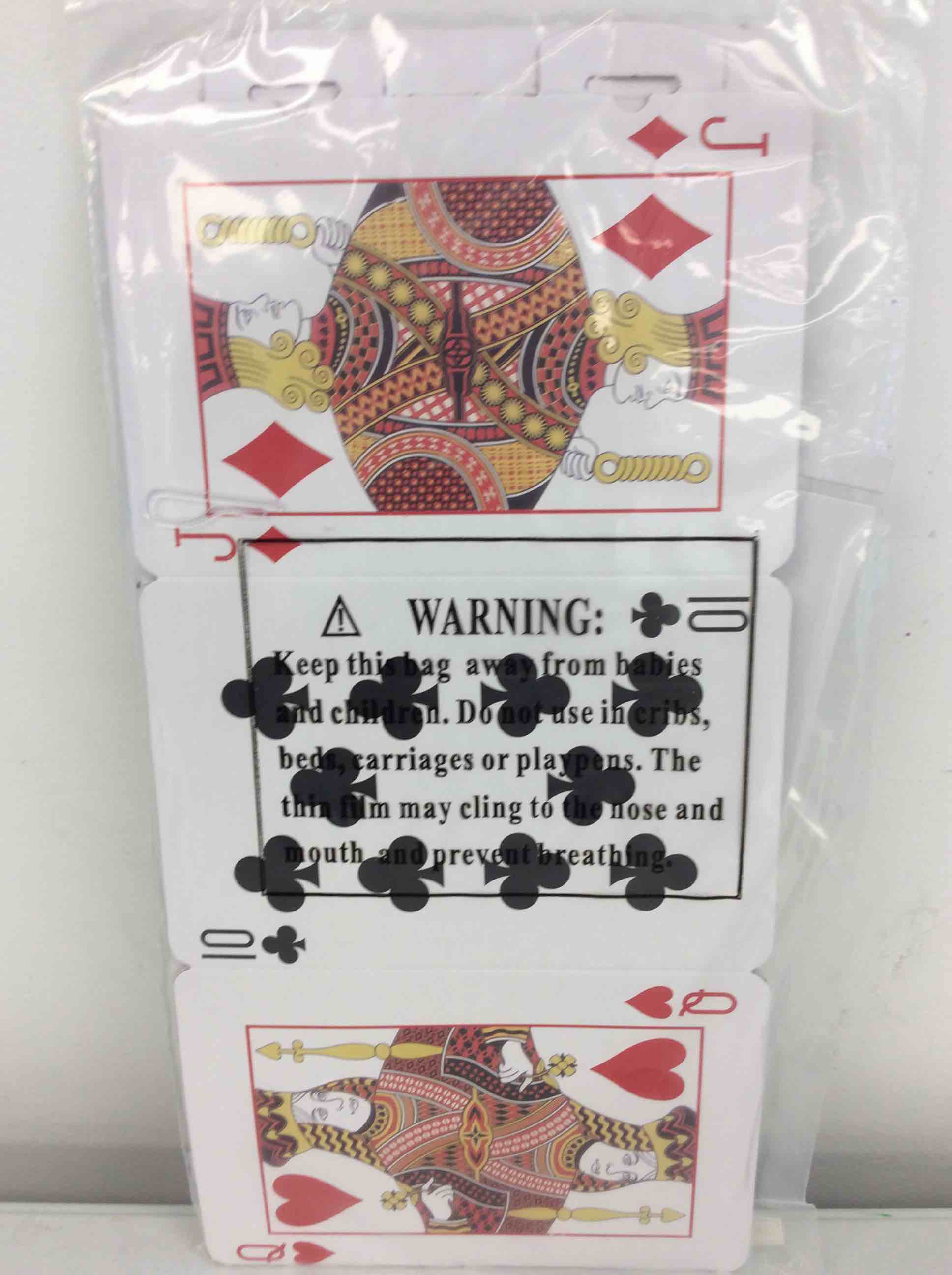 Condition photo showing New/Like New for casino playing cards centerpiece - poker night and party decor