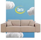 (INCOMPLETE) Box 1 of 2 ONLY Truman Sofa Chenille Fabric Bellvue Cream - Serta