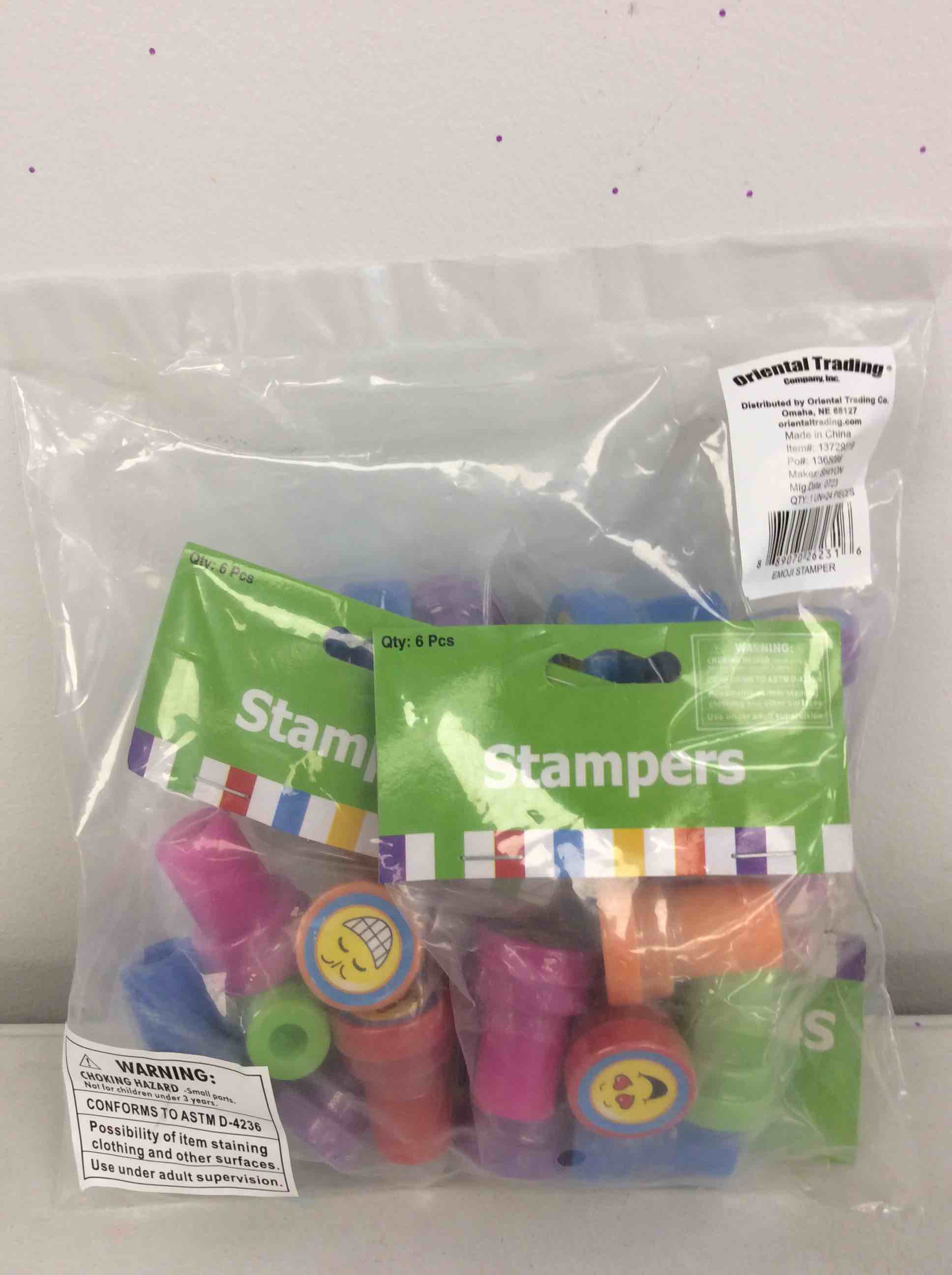 Condition photo showing New/Like New for emoji stampers, bulk set of 24 - classroom supplies and party favor handouts