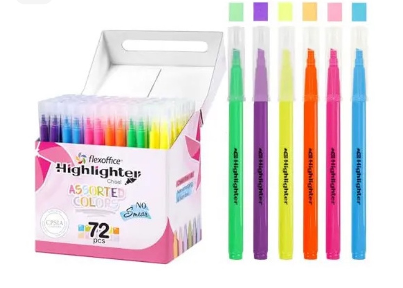 FLEXOFFICE 72 Count Bible Highlighters No Bleed Through, 6 Morandi Colors, Muted Pastel Highlighter Markers Assorted Colors Bulk for Study Bible, Journaling Supplies