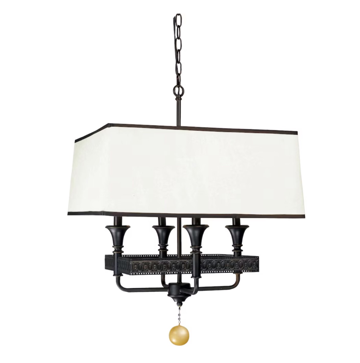 World Imports Manhattan Collection 4-Light Oiled Bronze Pendant