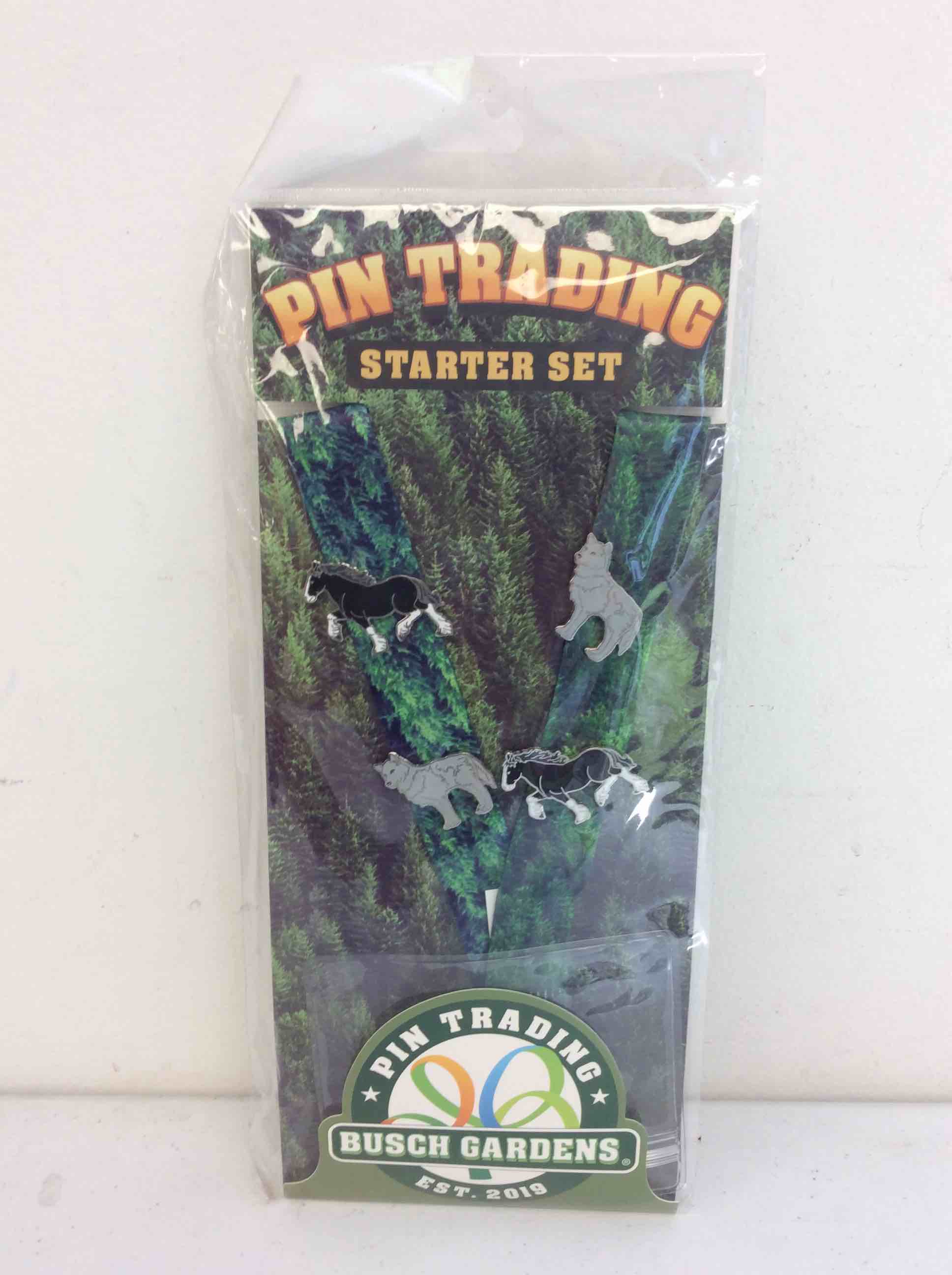 sea world busch gardens pin trading starter set