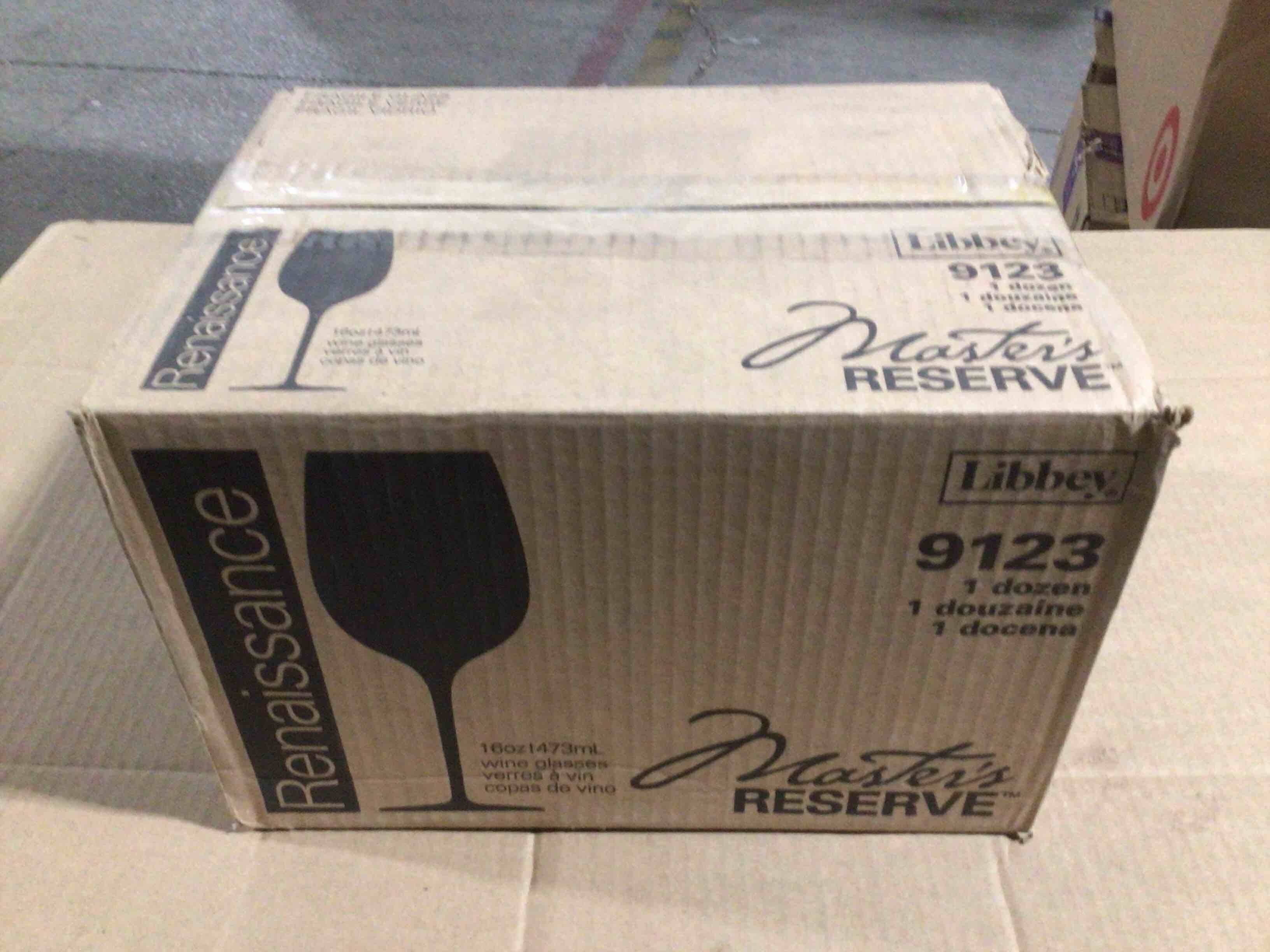 Case of 12 Libbey  Renaissance 16 Ounce Wine Glasses 