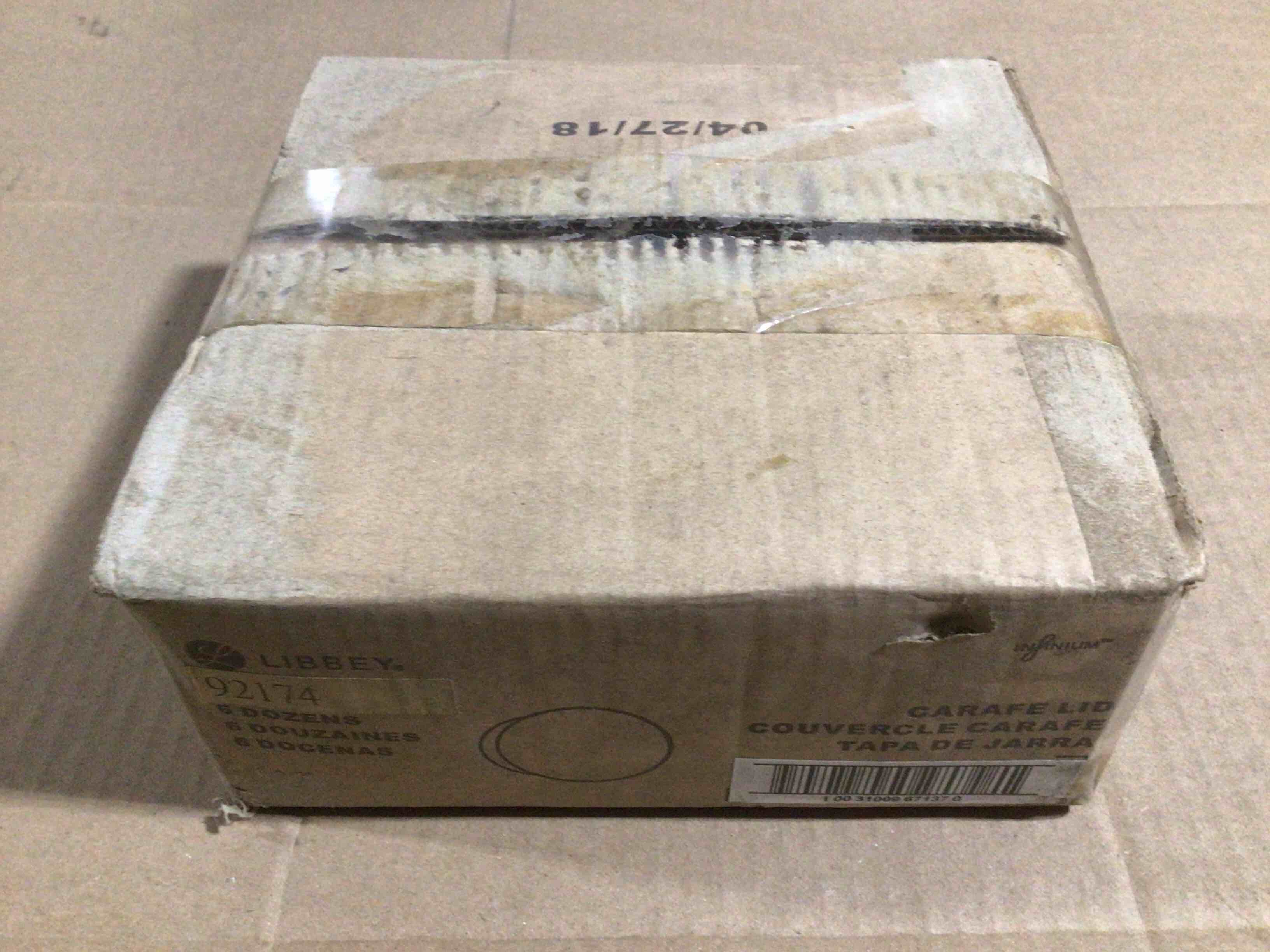 Case of 72 Libbey 4.25 Inch Carafe Polypropylene Lid