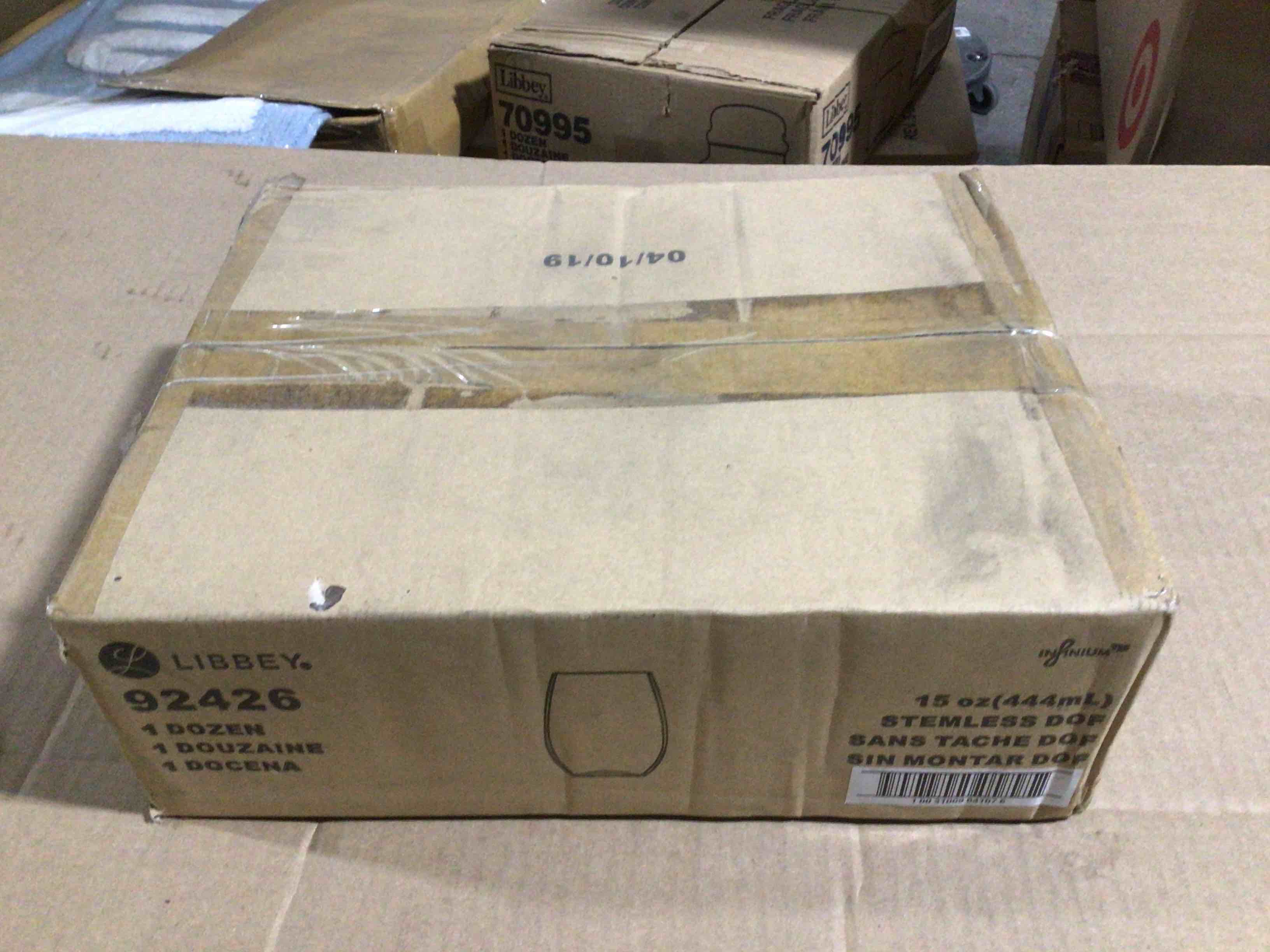 Case of 12 Libbey 15 Ounce Stemless DOF Glasses 