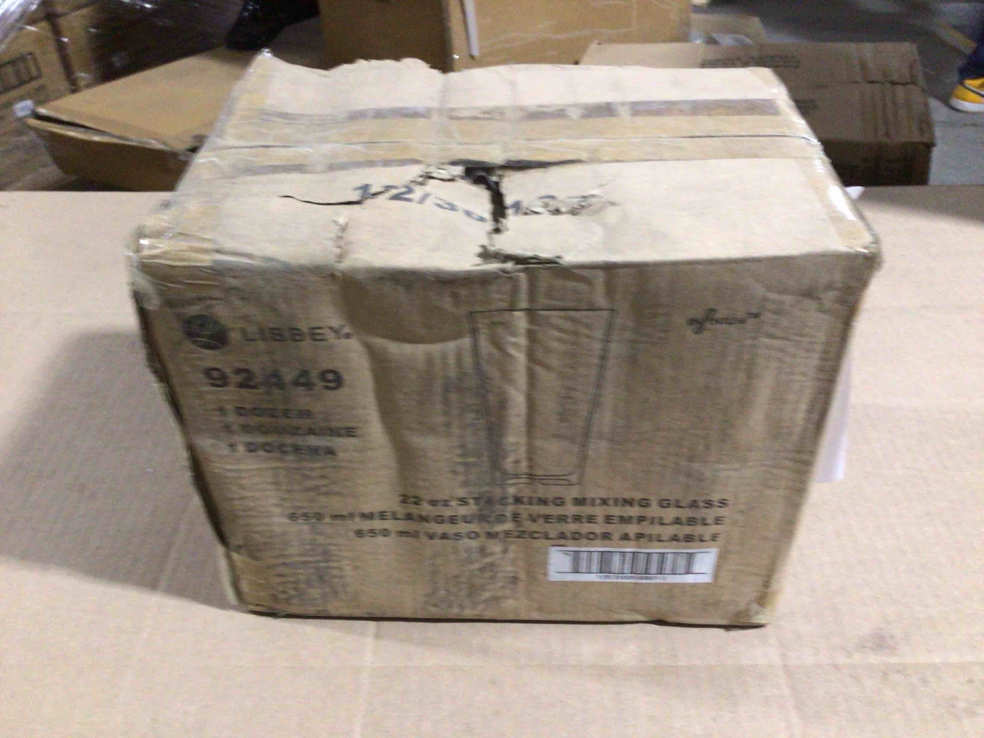 Case of 12 Libbey 22 Ounce Stacking Mixing Glasses 