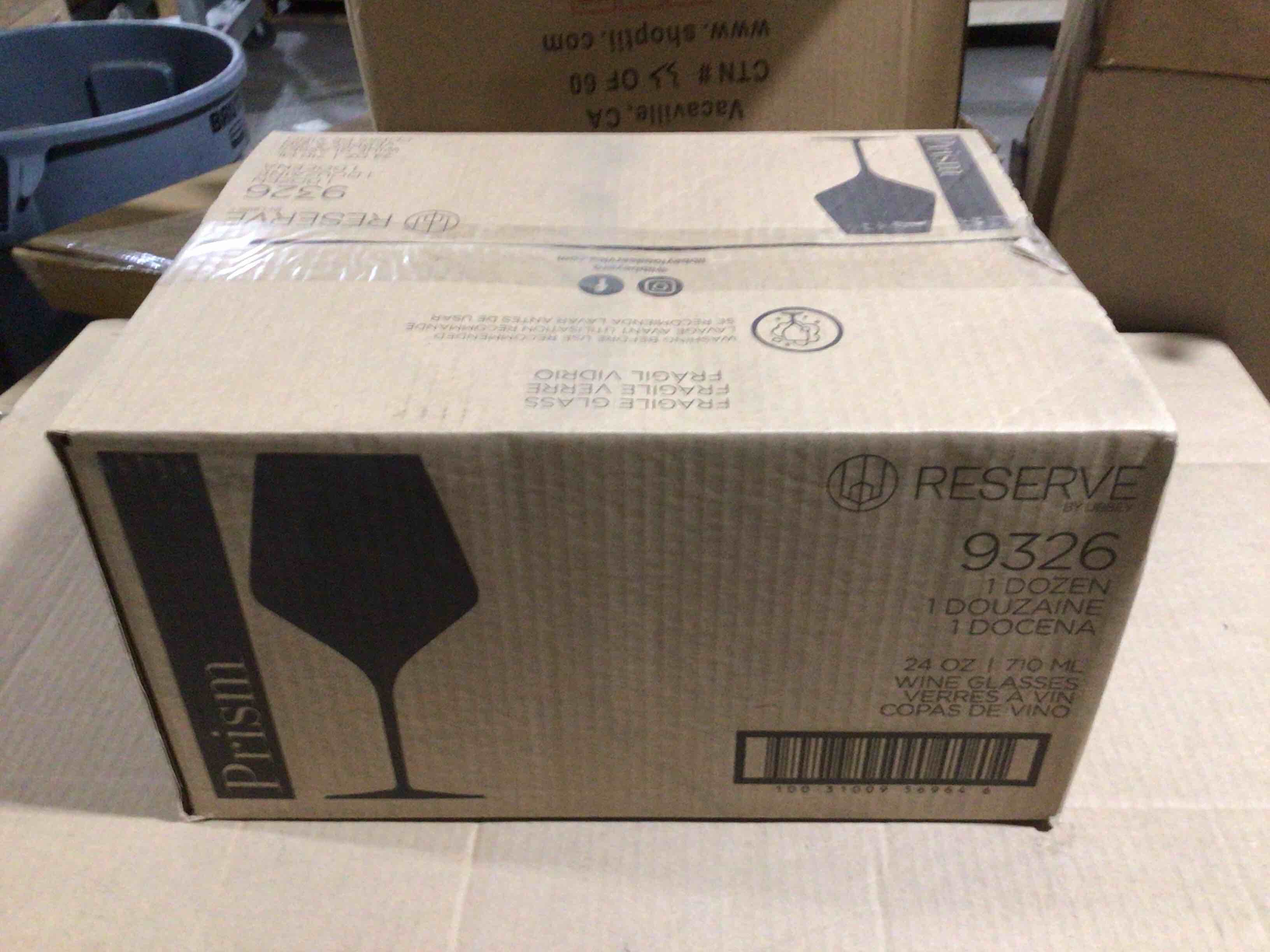 Case of 12 Libbey 24 Ounce Prism Red Wine Glasses