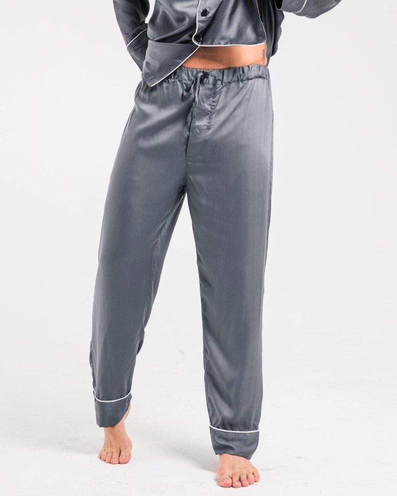 Ettitude Sateen PJ pants men's large slate