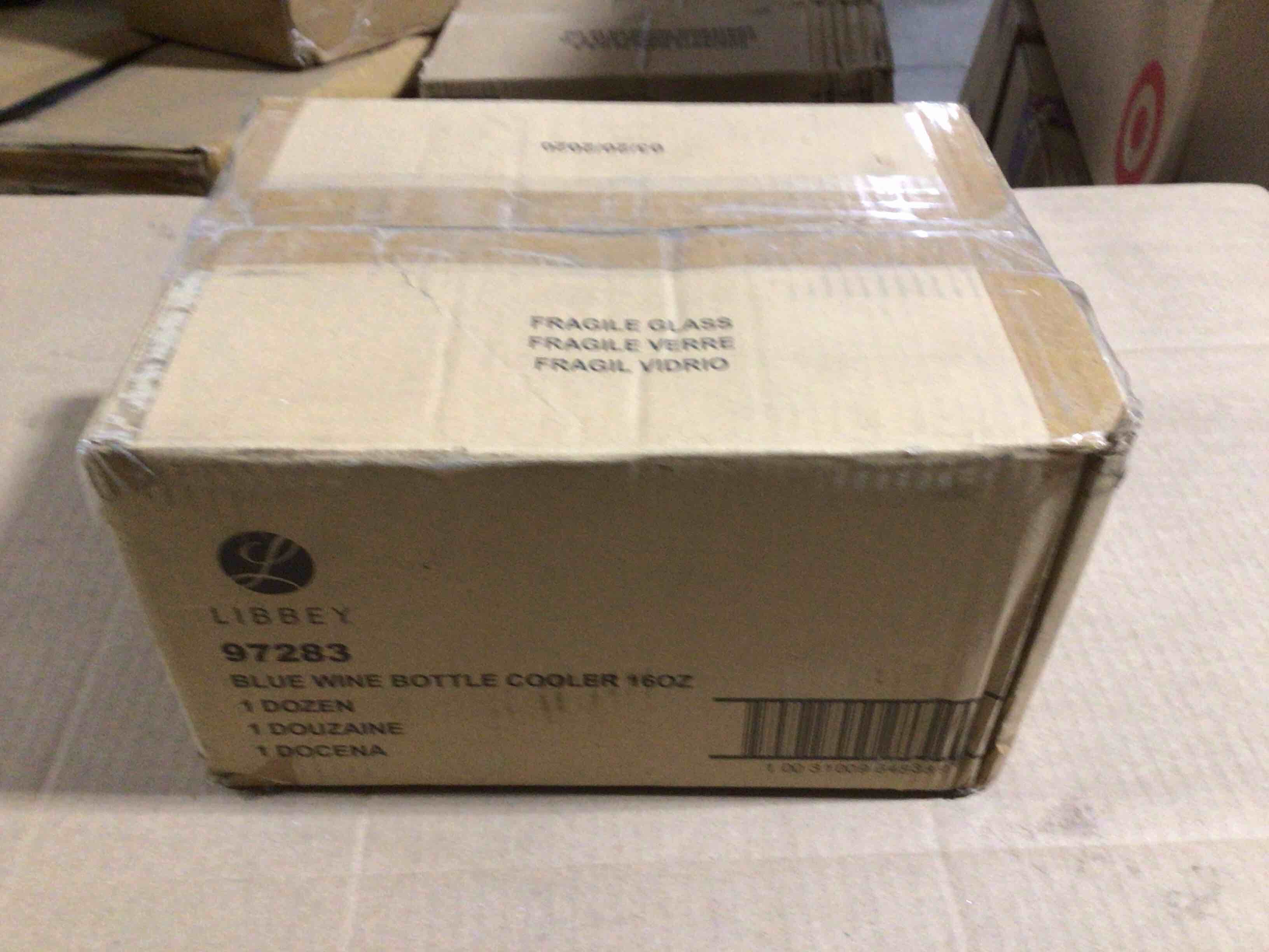 Case of 12 Libbey 16 Ounce Blue Wine Bottle Tumblers 