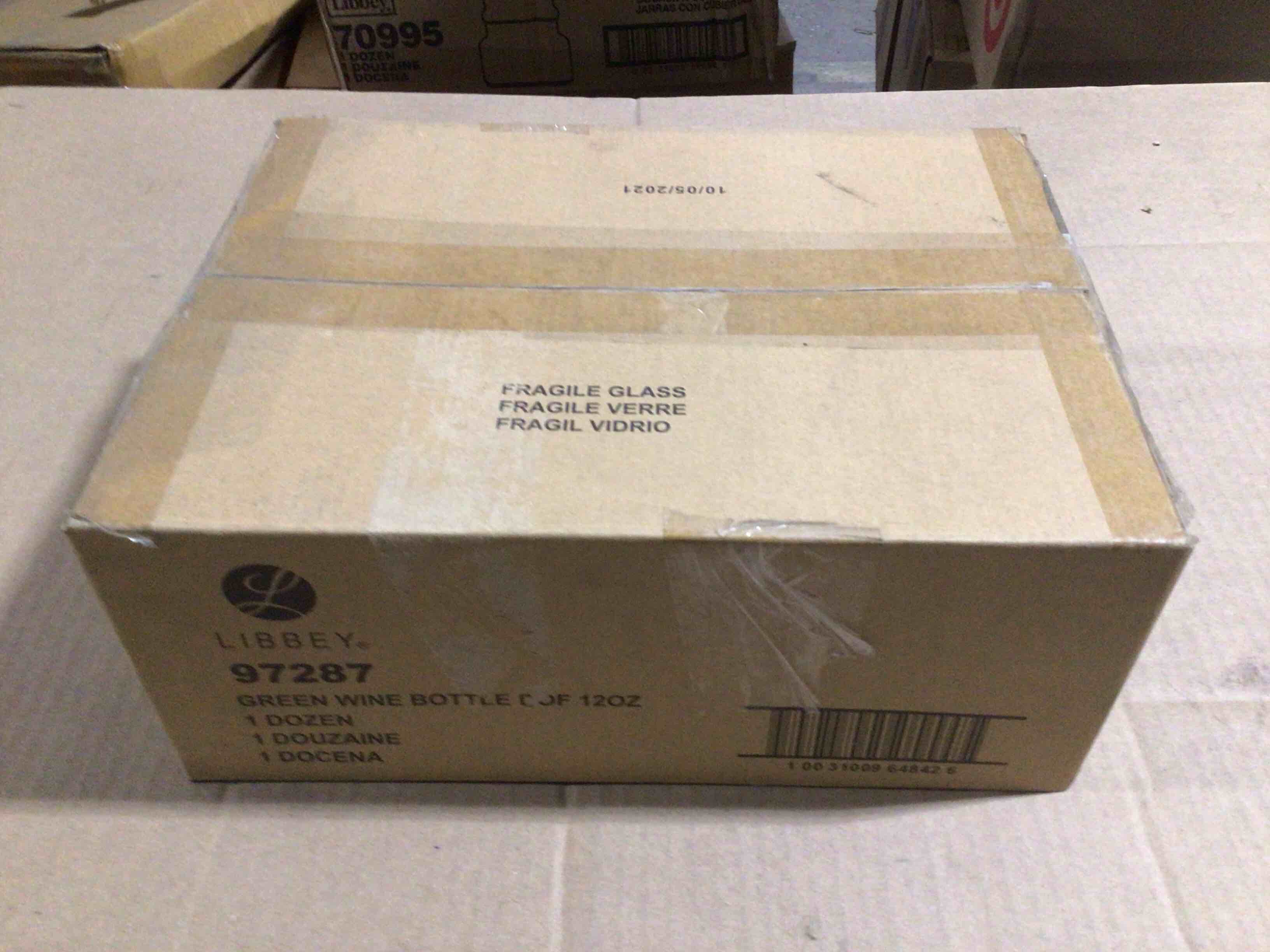 Case of 12 Libbey Green 12 Ounce Wine Bottle Base Tumblers