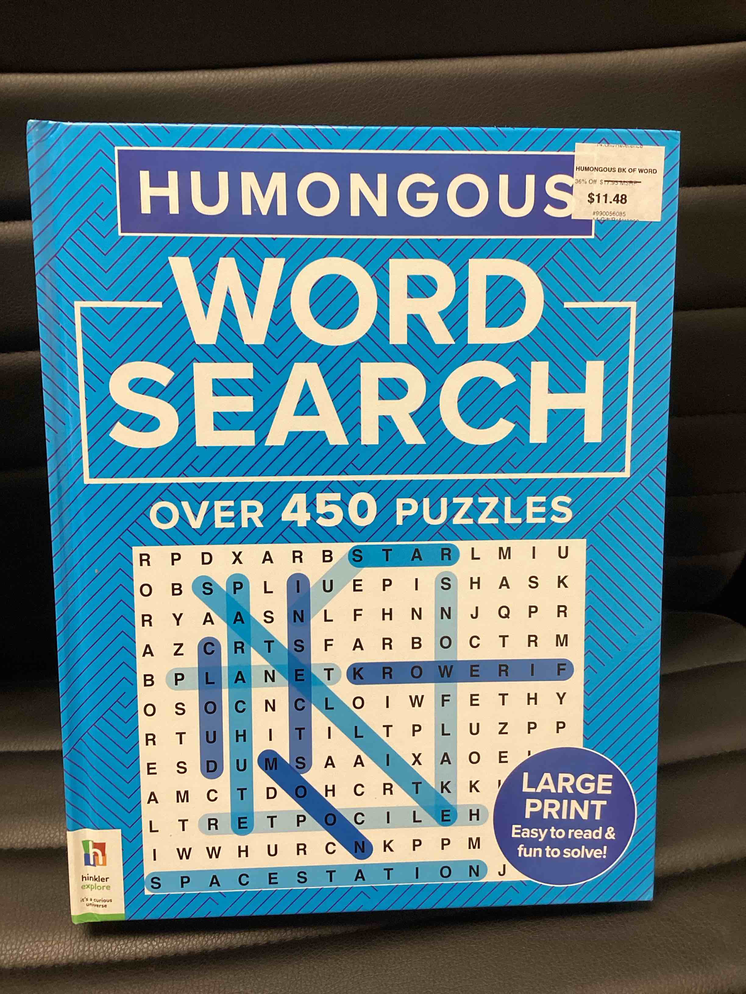 Humongous Word Search Hard Cover Book With Over 450 Puzzles 