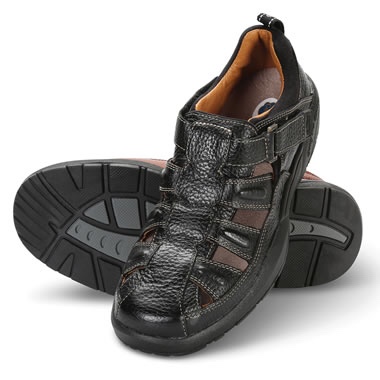 The Gentleman's Neuropathy Sandals Black 13M