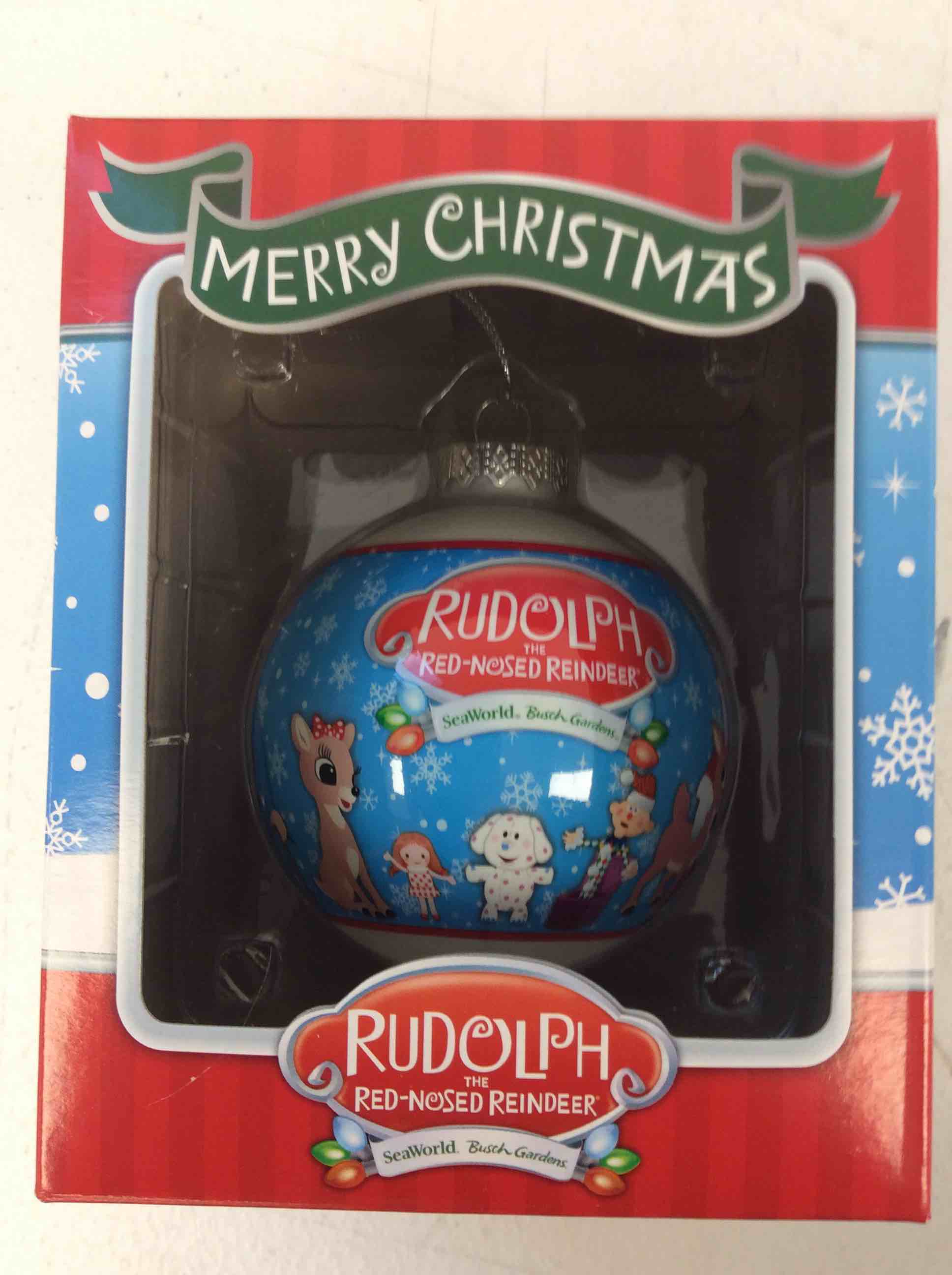 Condition photo showing New/Like New for merry christmas rudolph the red nosed reindeer seaworld busch garden