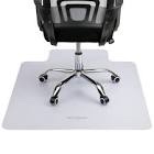 Mind Reader 9 to 5 Collection Office Chair Mat, Anti-Skid Floor Protector, 48” x 36” PVC Clear