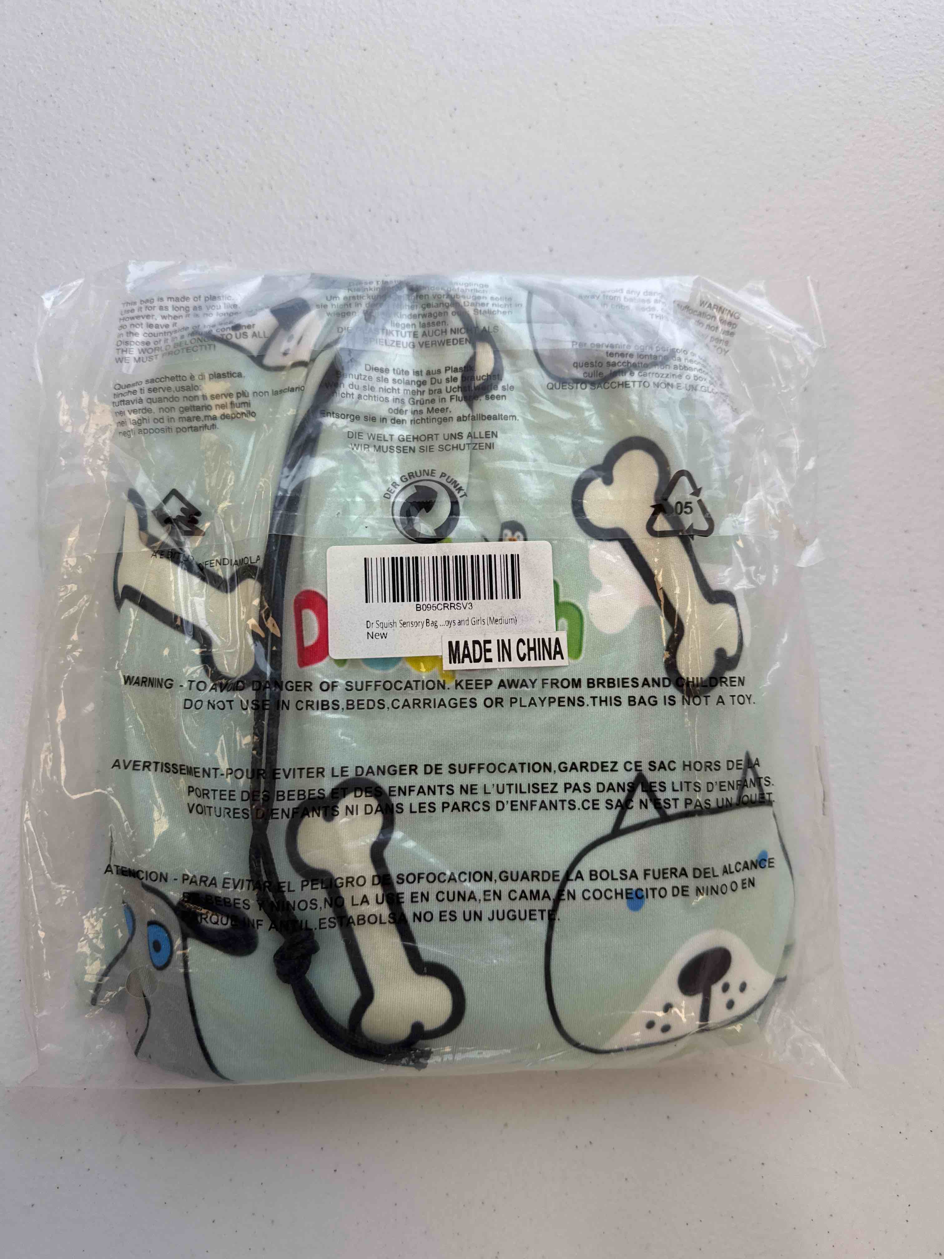 Condition photo showing Brand New for Dr Squish Sensory Bags - Reduce Stress - Breathable Sensory Sack for Toddler Boys and Girls - Sensory Calming (Dog Design)