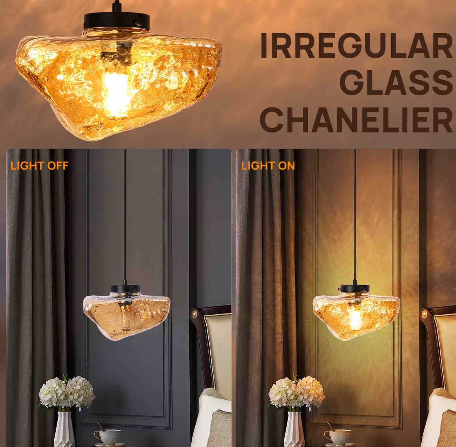 Cxjlllqly Modern Chandelier Hanging Light Fixture with Adjustable Height Pendant Light for Bedroom, Dining Room, Living Room, Kitchen, Island, Office