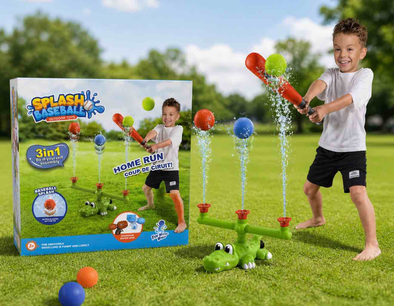 Splash Baseball Outdoor Toys 3-in-1 