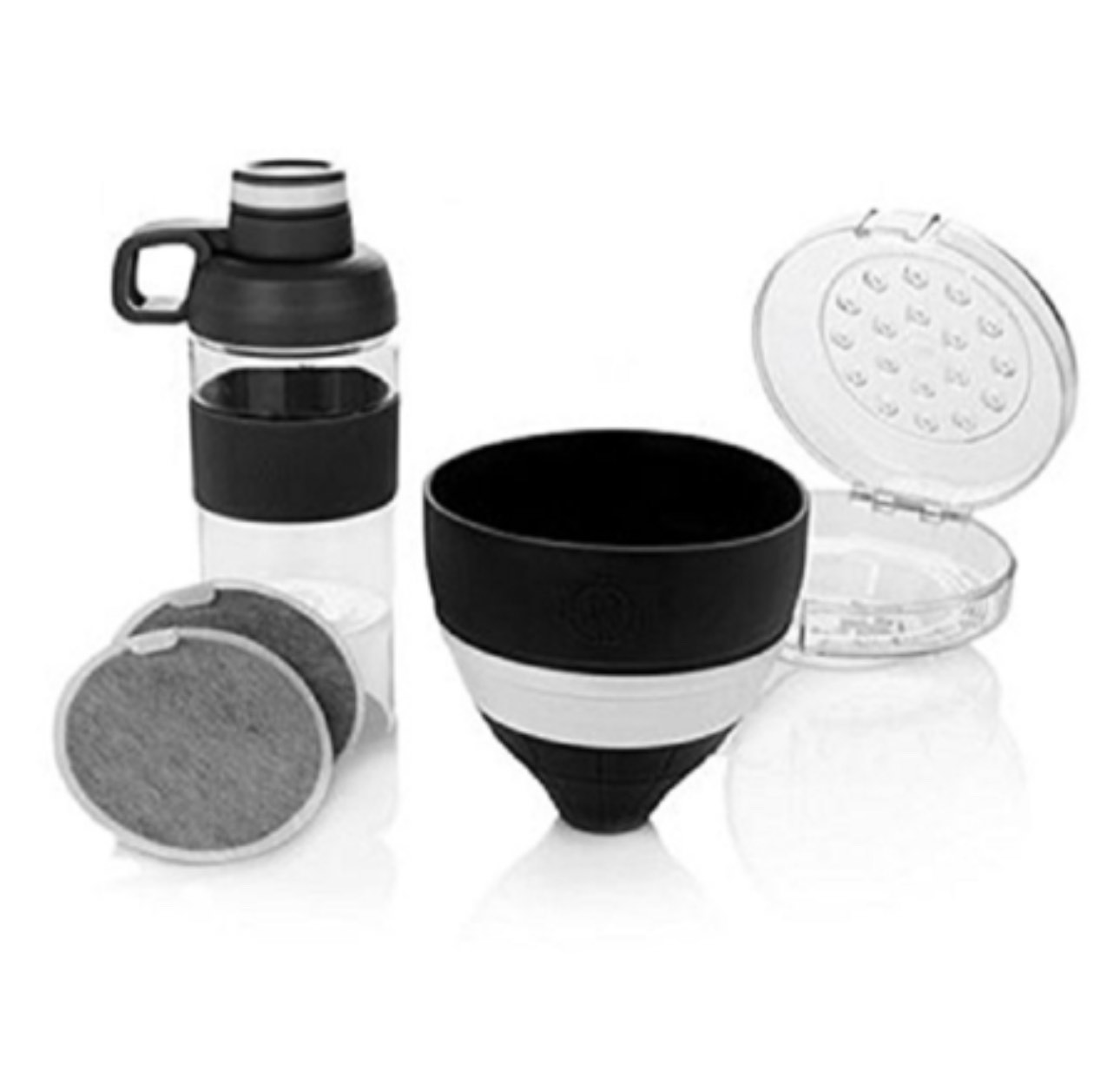 JOY Miracle Clean Water Filter Set with Case and Bottle Black/White