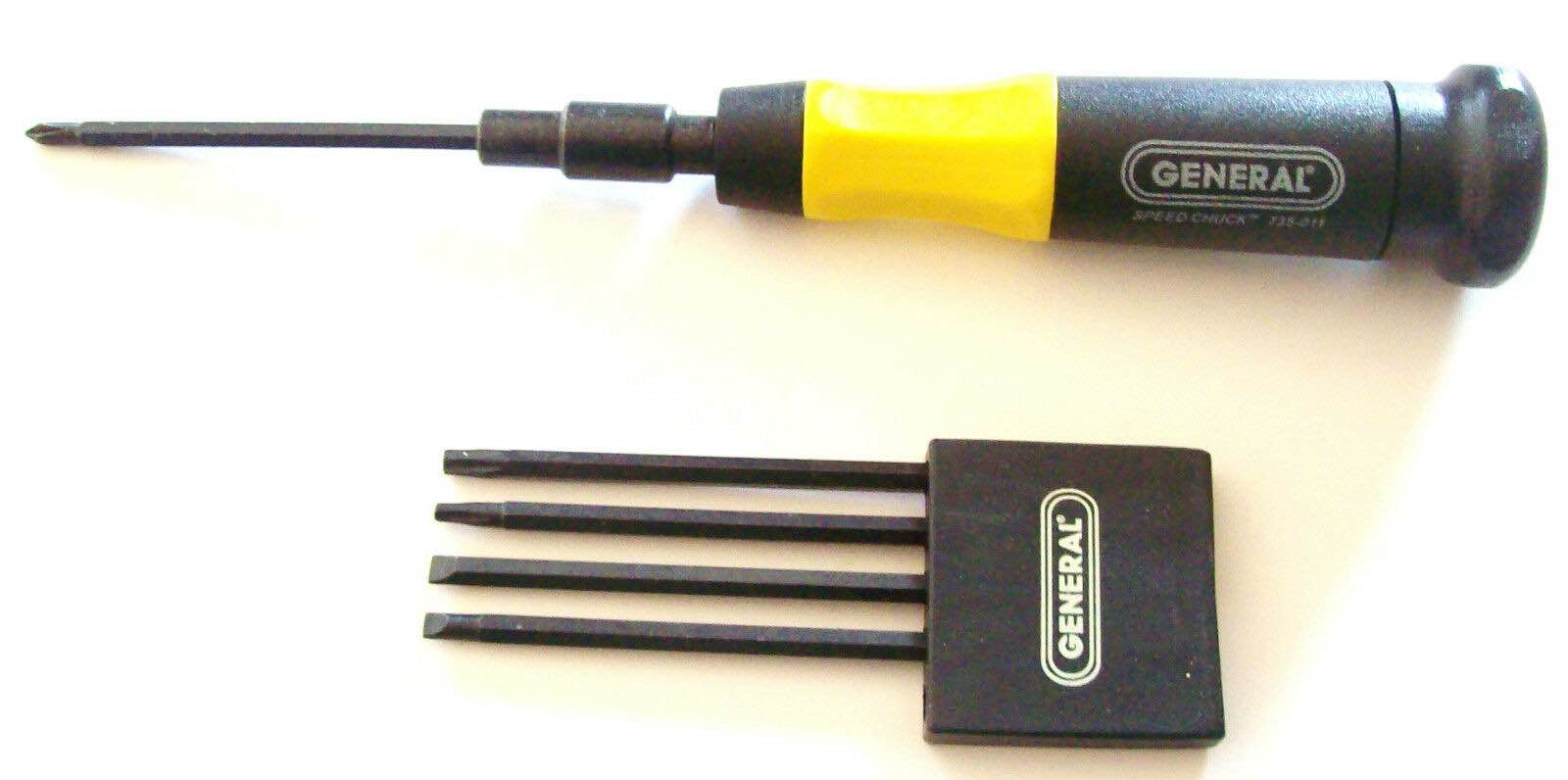 General Tools 73505 - Speed-chuck 6 Piece Precision Screwdriver Set - Sealed