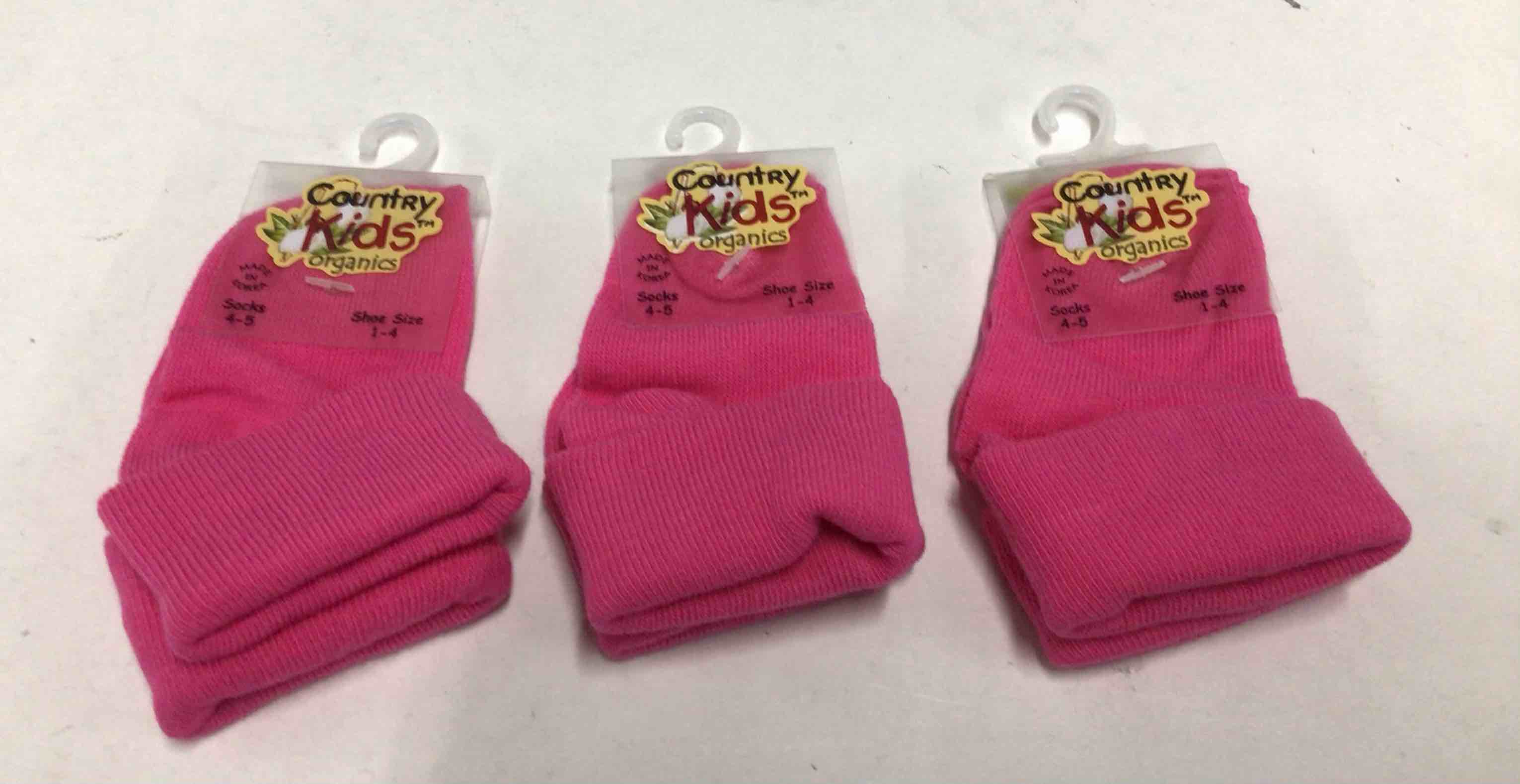 Size 0-3 Months Country Kids Organics Cotton Bootie Socks, Bubblegum Color 