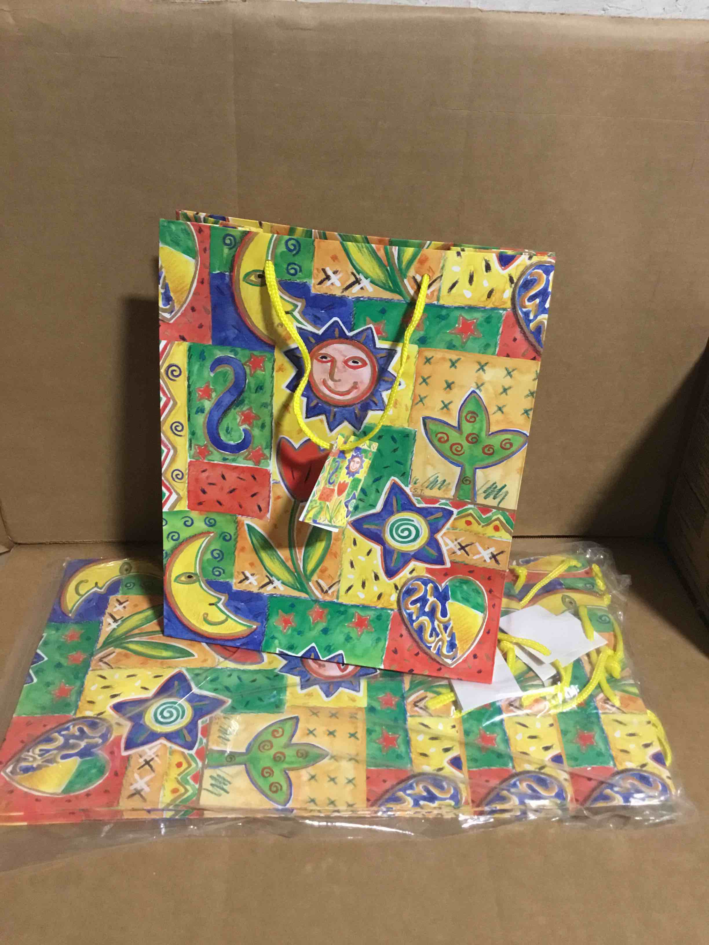 6 Pack Gift Bags, Medium size 