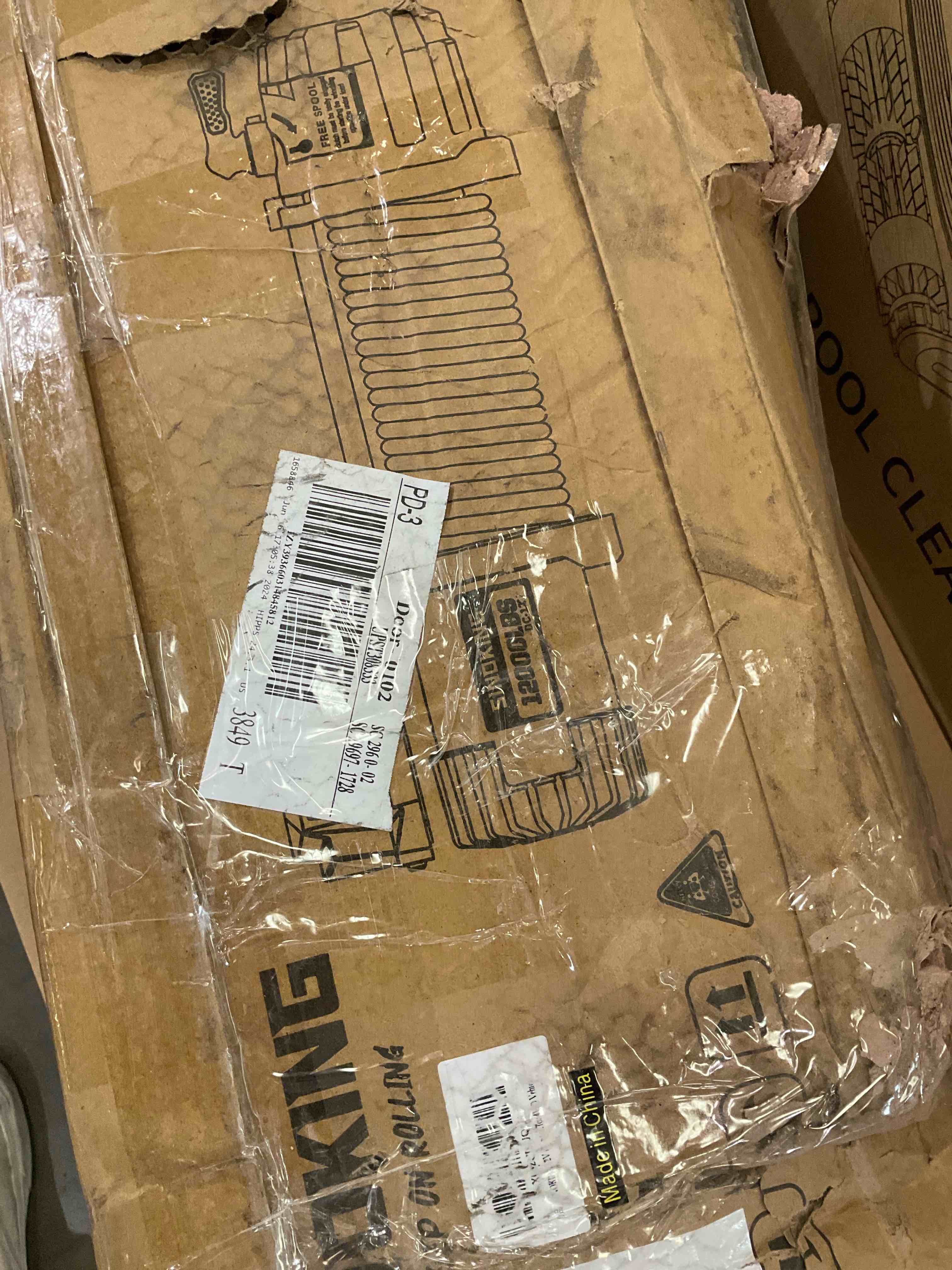 12V Electric Winch 12000 lb. Waterproof Synthetic Rope Offroad Winch with Wireless Remote Control for 4WD Vehicle