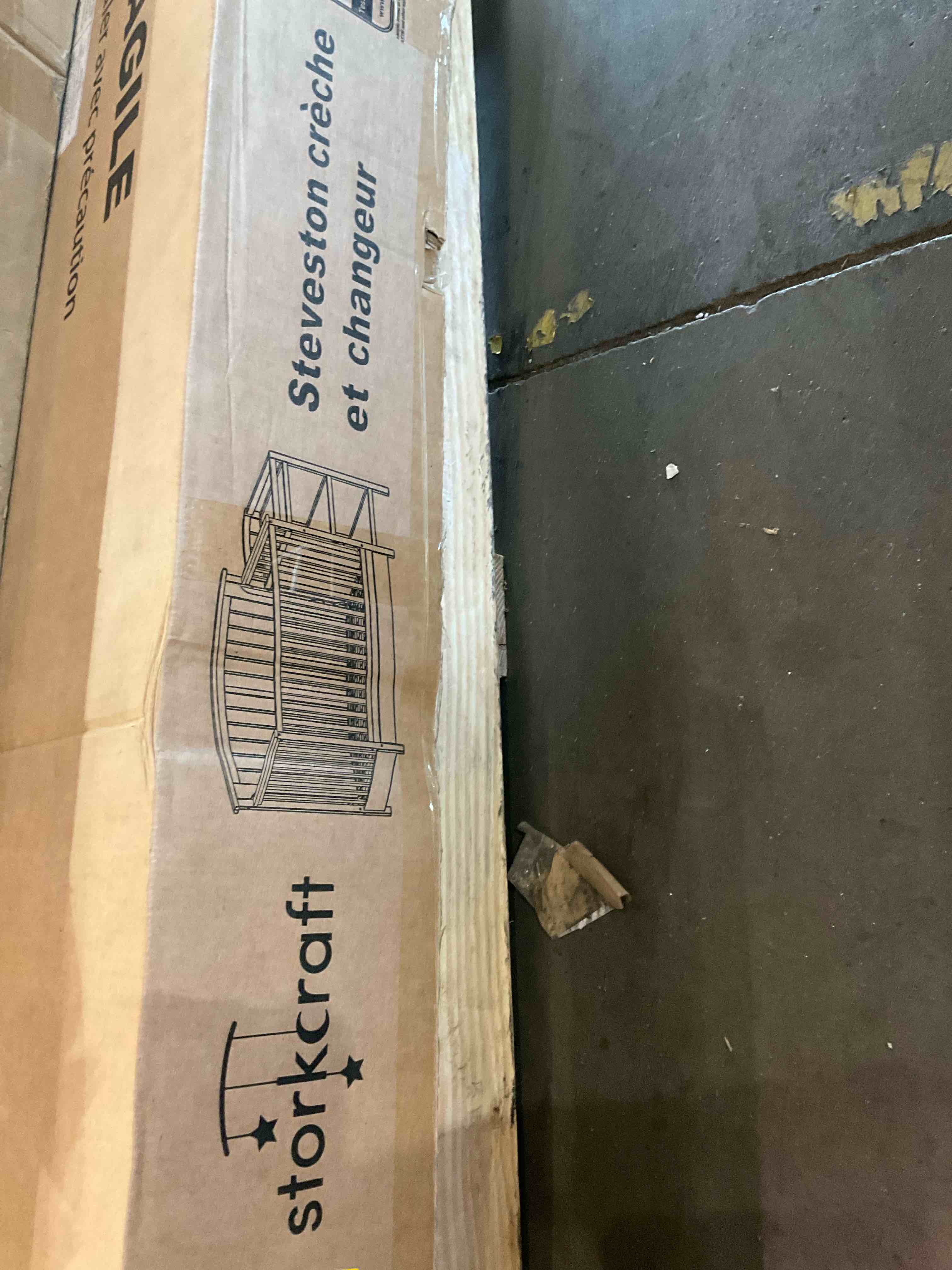 Storkcraft Steveston 5-in-1 Convertible Crib and Changer with Drawer (Gray) – GREENGUARD Gold Certified, Crib and Changing Table Combo with Drawer, Converts to Toddler Bed, Daybed and Full-Size Bed