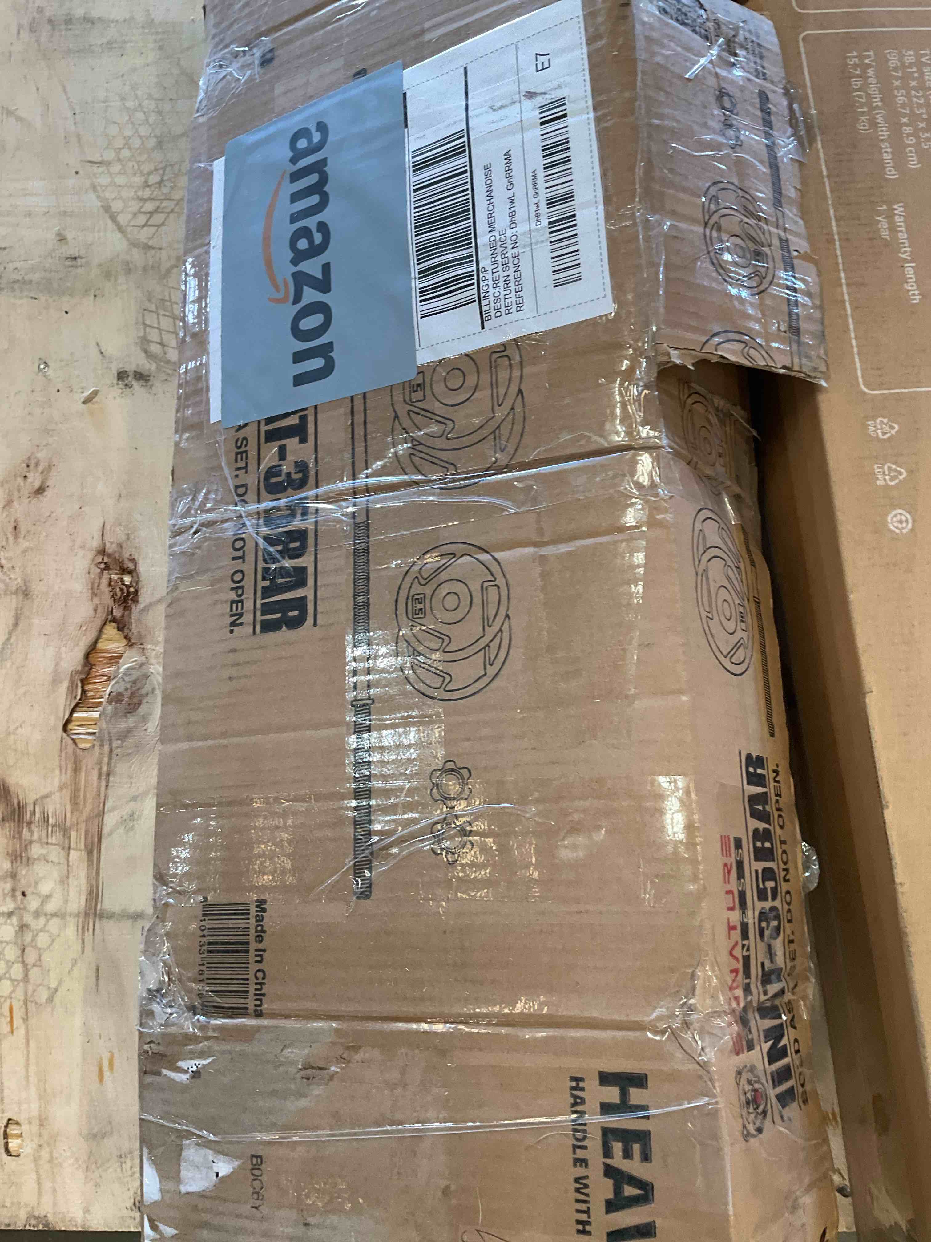 Signature Fitness Cast Iron Olympic 2-Inch Weight Plates Including 7FT Olympic Barbell, 130-Pound, 300-Pound or 325-Pound Set, Multiple Packages