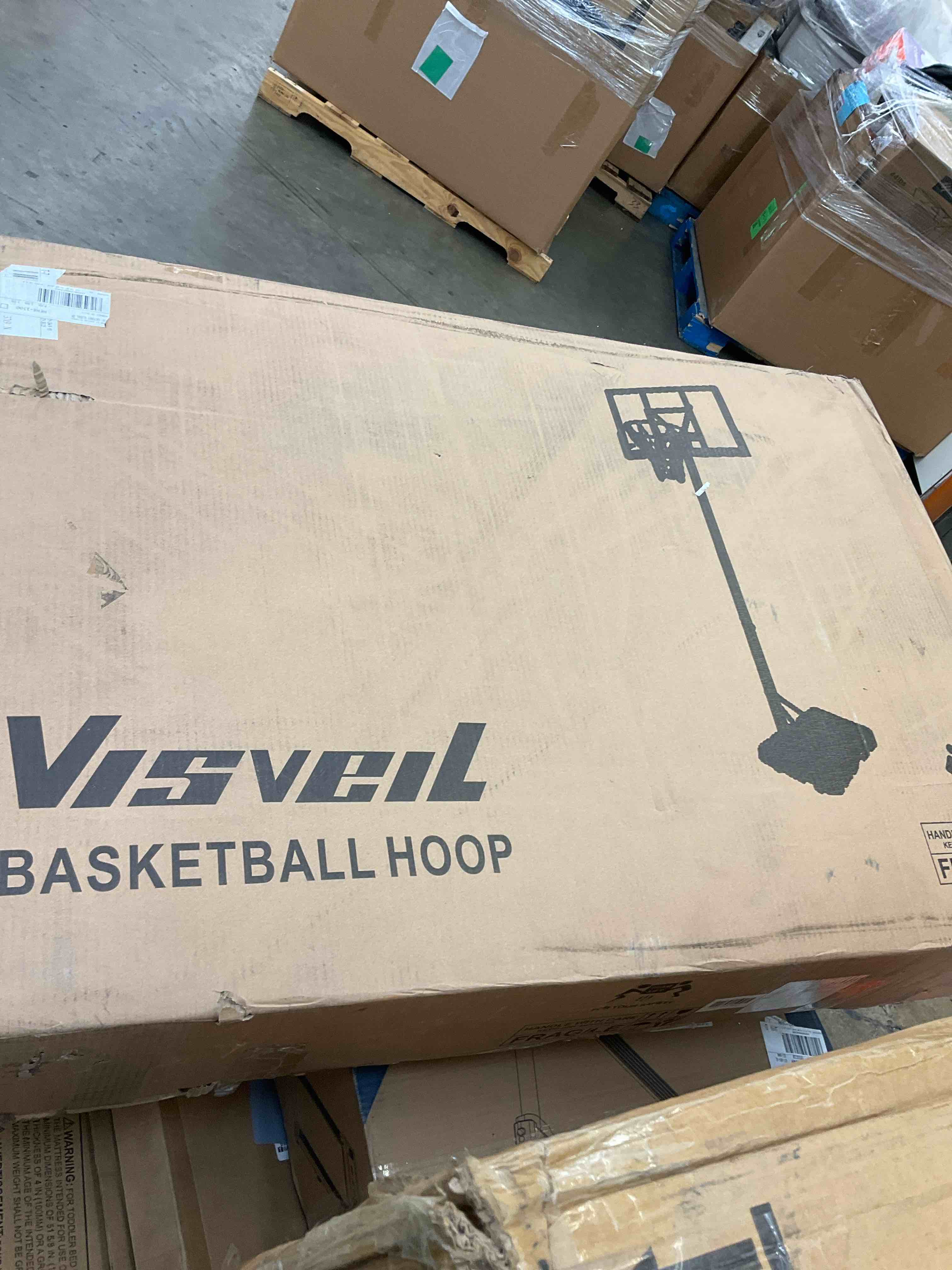 Basketball Hoop,Portable Basketball Hoop System for Outdoor, Adjustable Height 5.7-10ft 45in Backboard Basketball Goal for Kids Teen and Adult