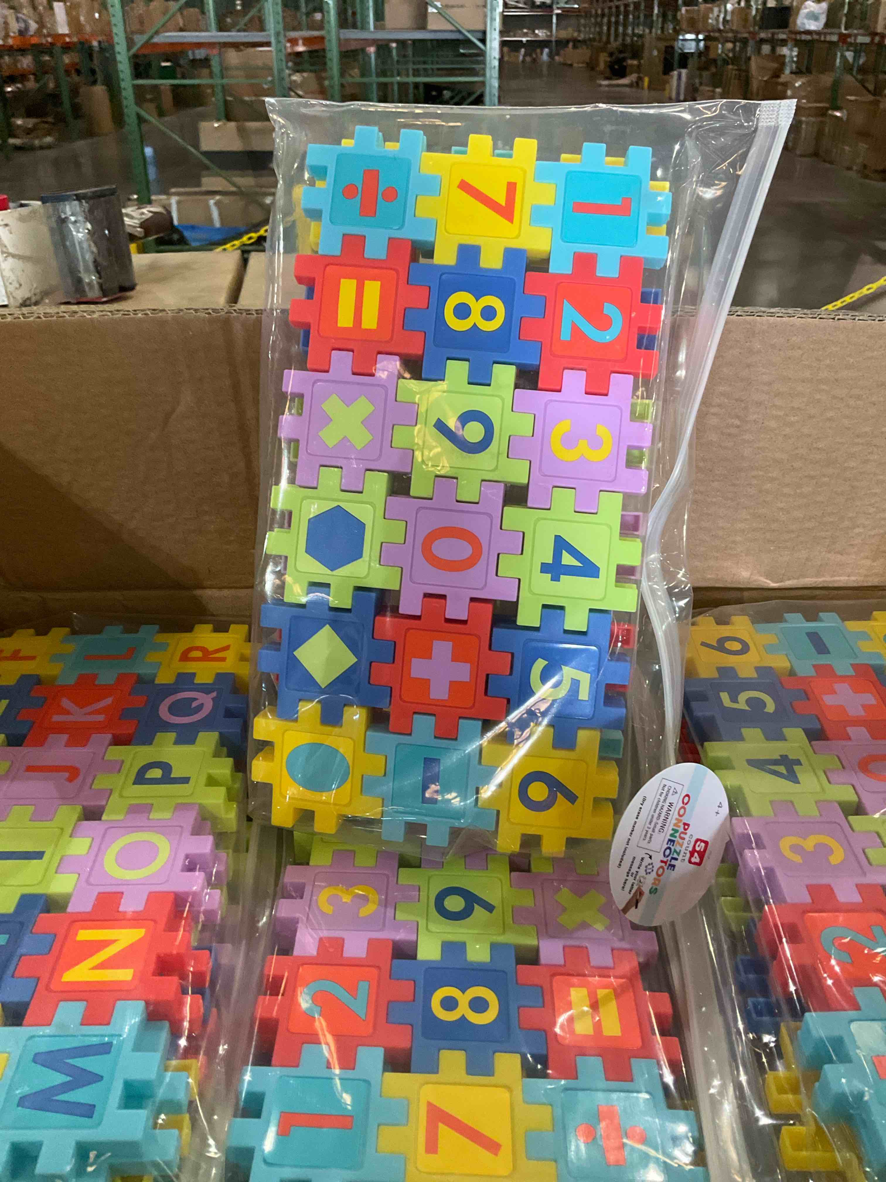  PUZZLE CONNECTORS  MATH NUMBERS 30 count