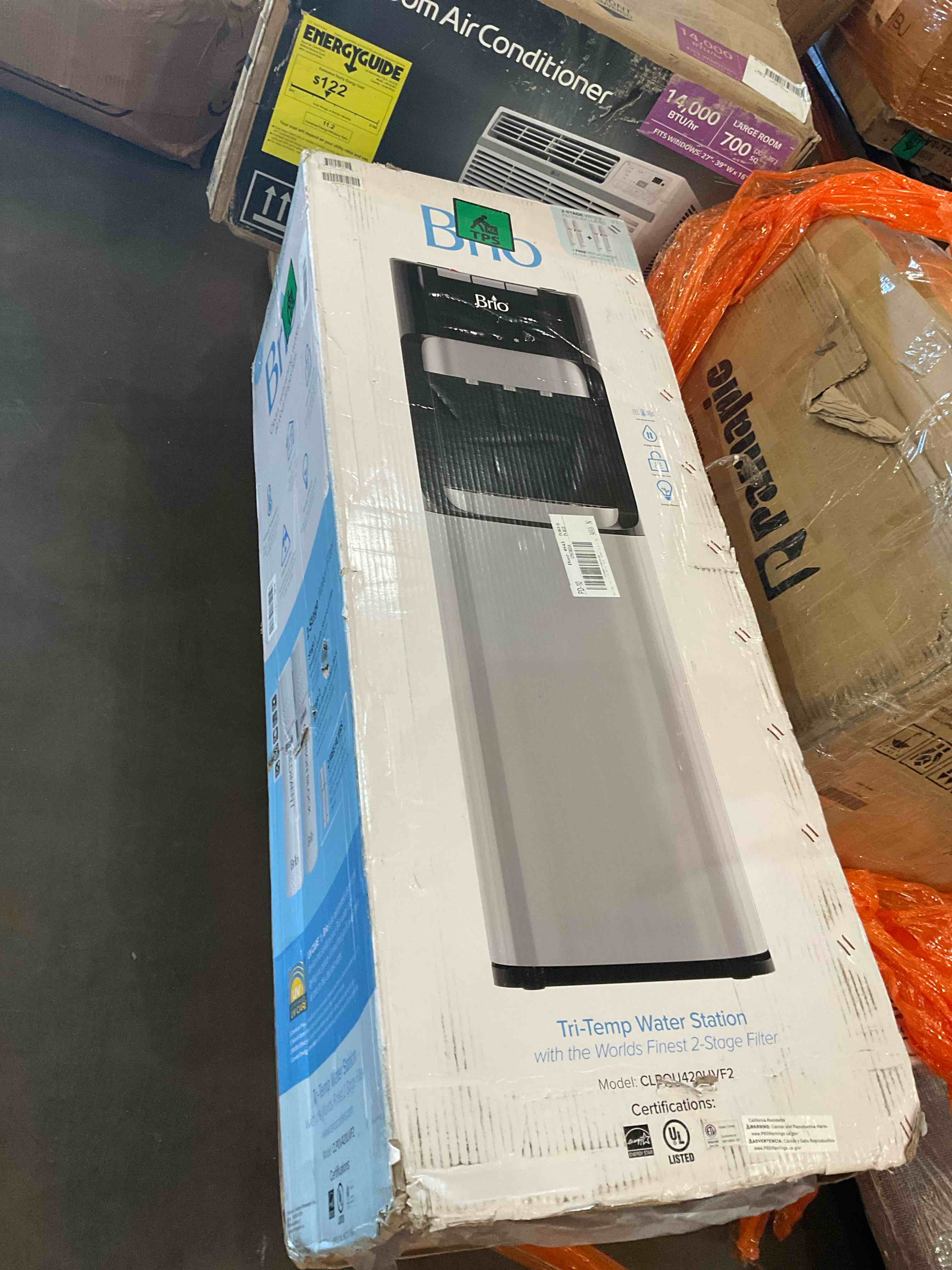 Brio 400 Series Self-Cleaning UV Bottleless Water Cooler Dispenser - with 2-Stage Water Filter and Installation Kit, Tri Temp Dispense, Child Safety Lock - UL Approved