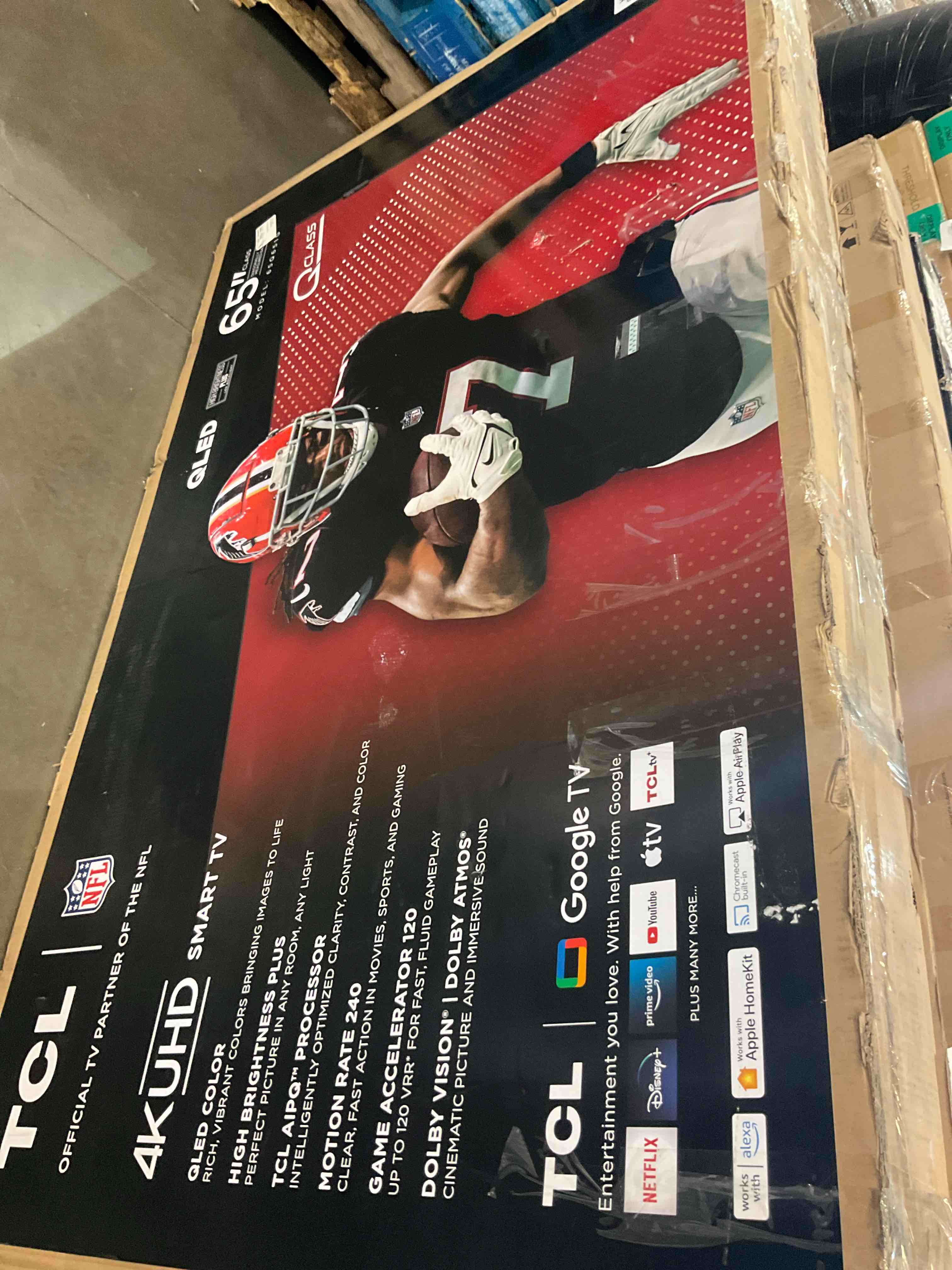 TCL 65-Inch Q6 QLED 4K Smart TV with Google TV (65Q650G, 2023 Model) Dolby Vision, Dolby Atmos, HDR Pro+, Game Accelerator Enhanced Gaming, Voice Remote, Works with Alexa, Streaming UHD Television