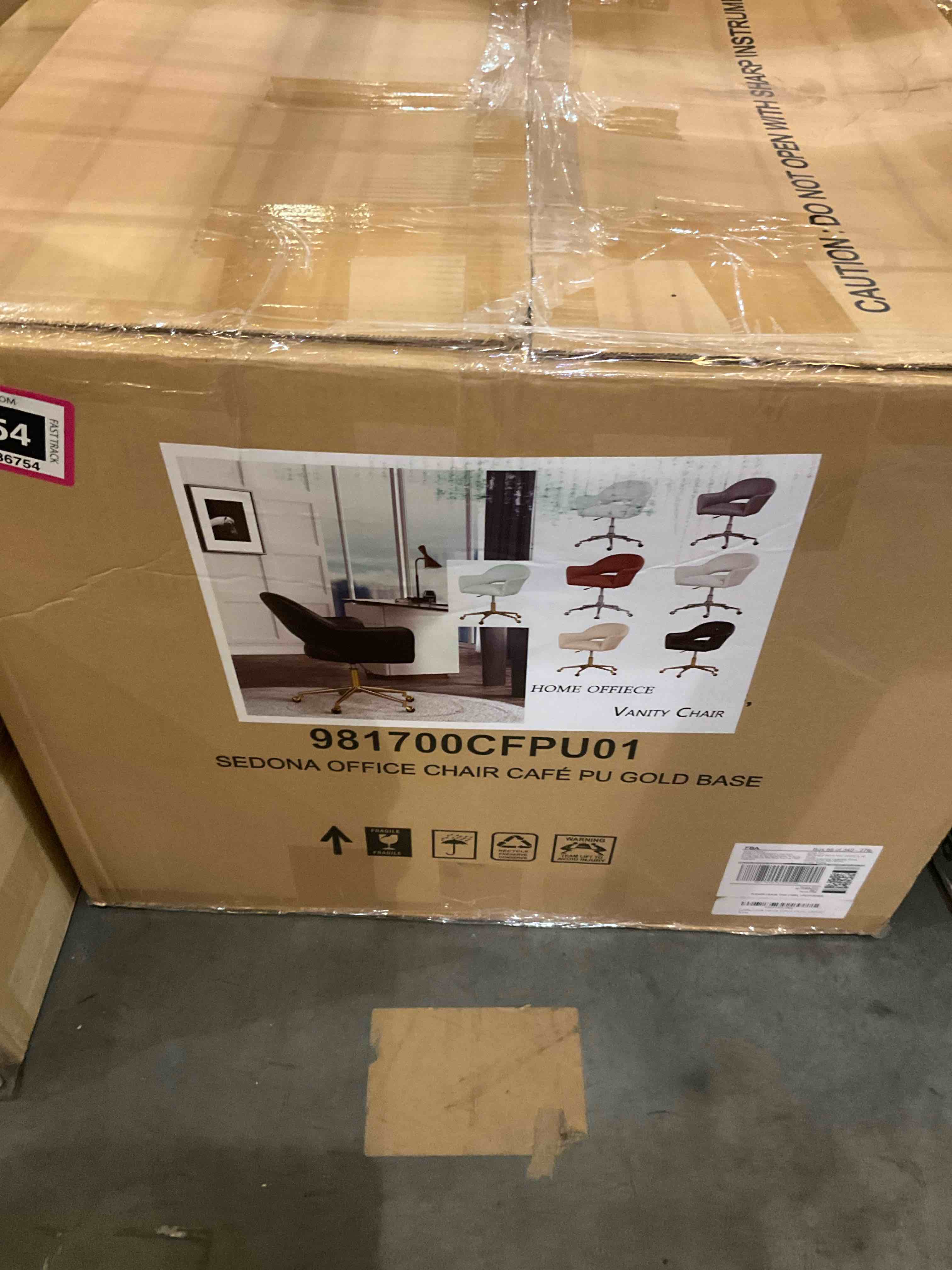 Home Office Chair, Vanity Chair with Back and PU Leather Upholstered, Swivel Comfy Desk Chair with Rolling Wheels for Office,Study, Vanity, Bedroom, Fabric, cafe color