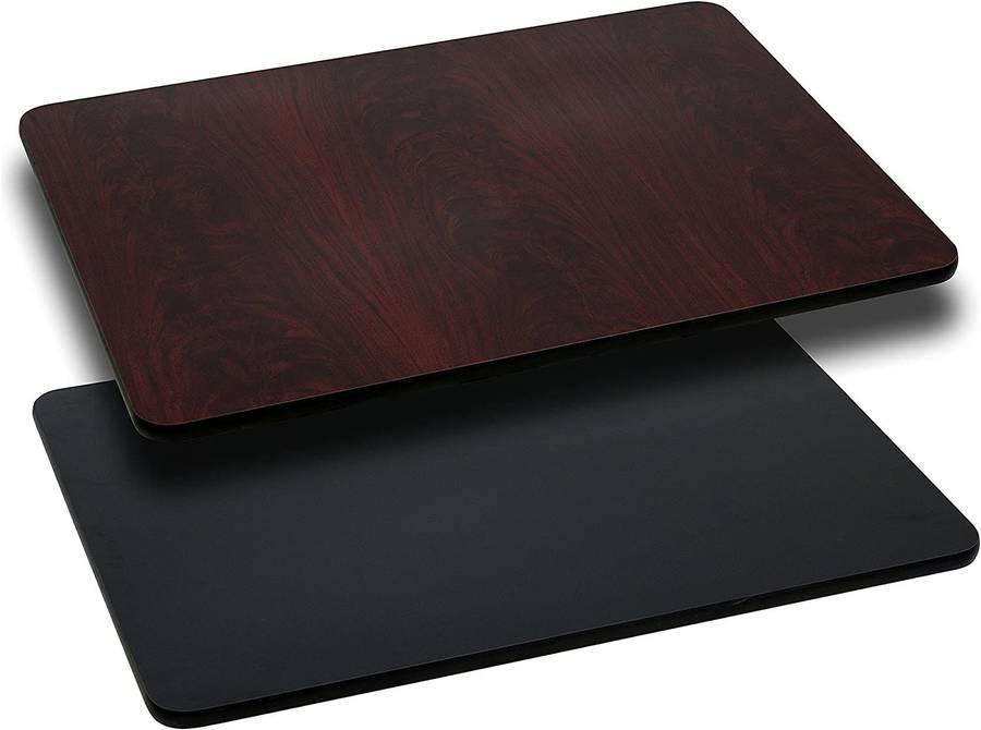 Laminate REVERSIBLE Table TOP IN TWO COLORS color OAK/GREY